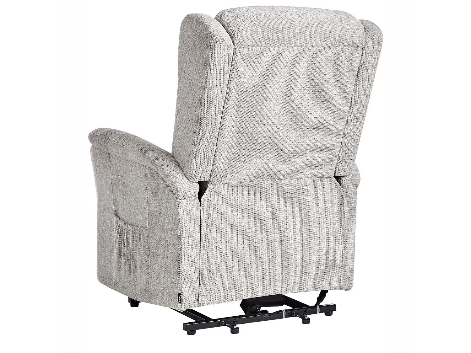 Electric Recliner Chair ELEGY with Footrest Fabric Light Grey