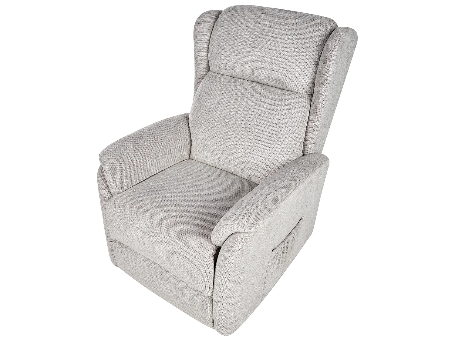 Electric Recliner Chair ELEGY with Footrest Fabric Light Grey