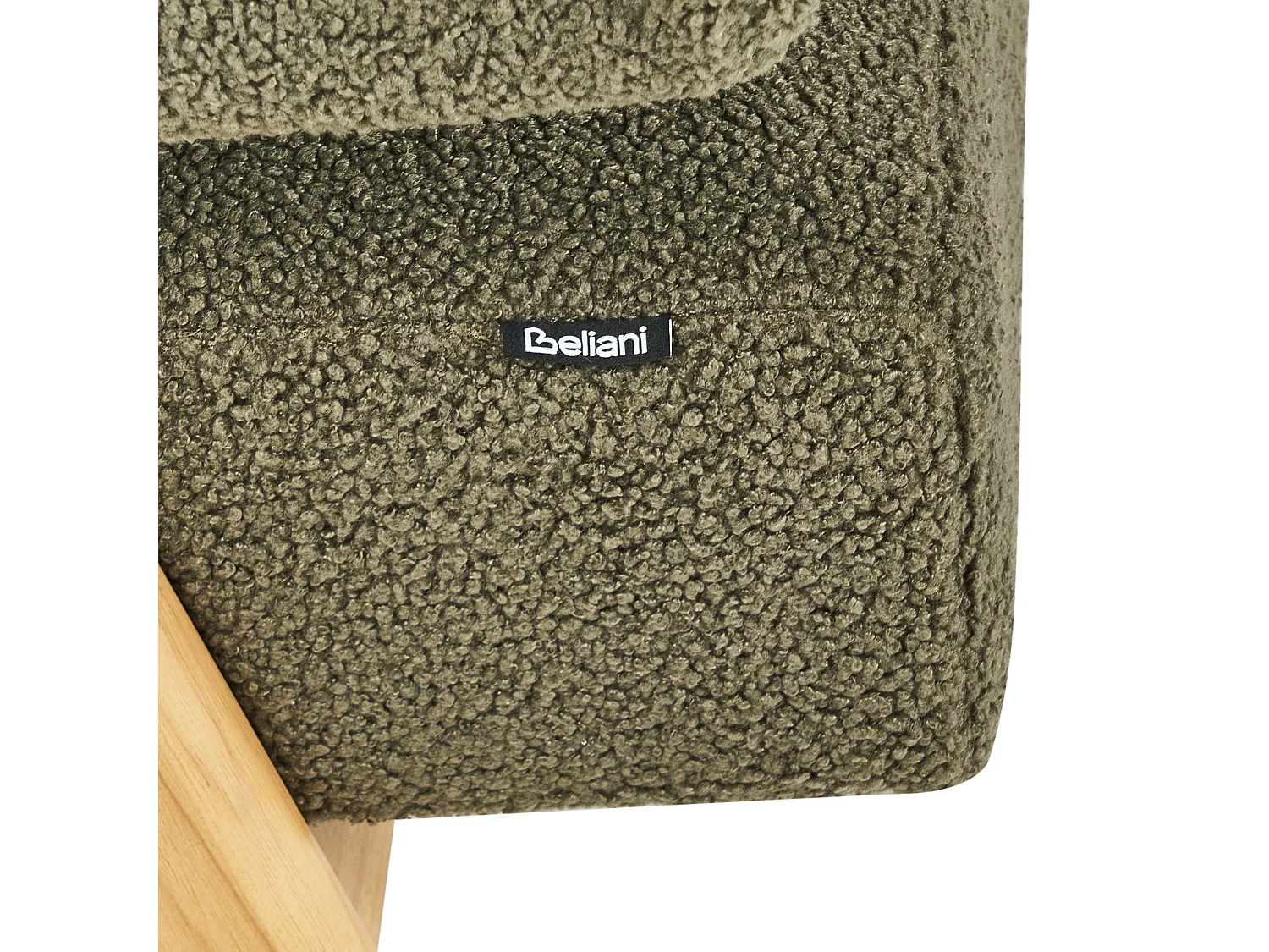 Canapé 2 places TAMRE Bouclé Vert/marron clair