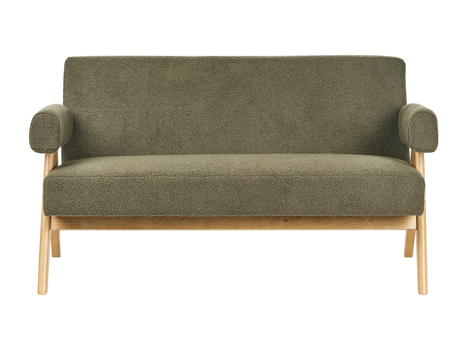 Sofa TAMRE Boucle Złamana biel/ jasny brąz dla 2 osób