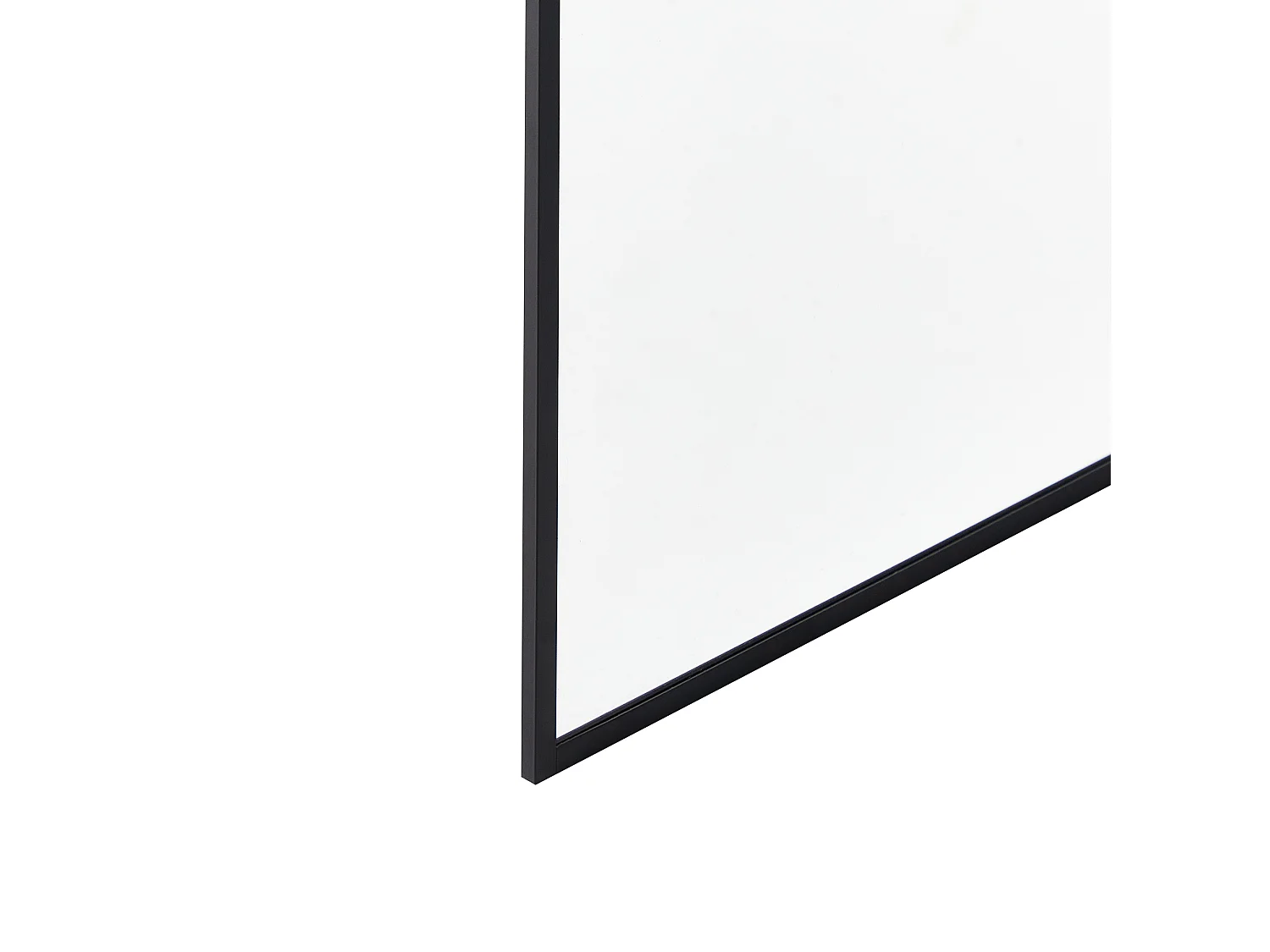 Duschwand ohne Türen aus Sicherheitsglas 100 x 190 cm schwarz Waspam