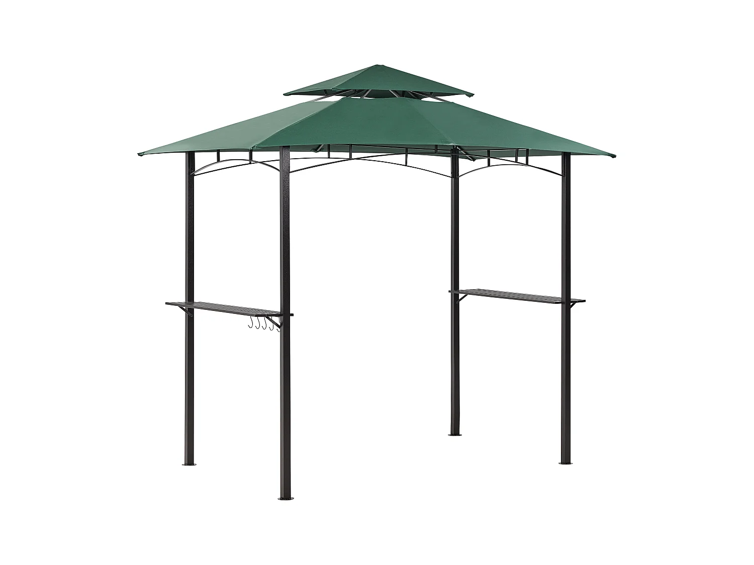Tonnelle de jardin NARO Métal 240 cm 148 cm Vert foncé