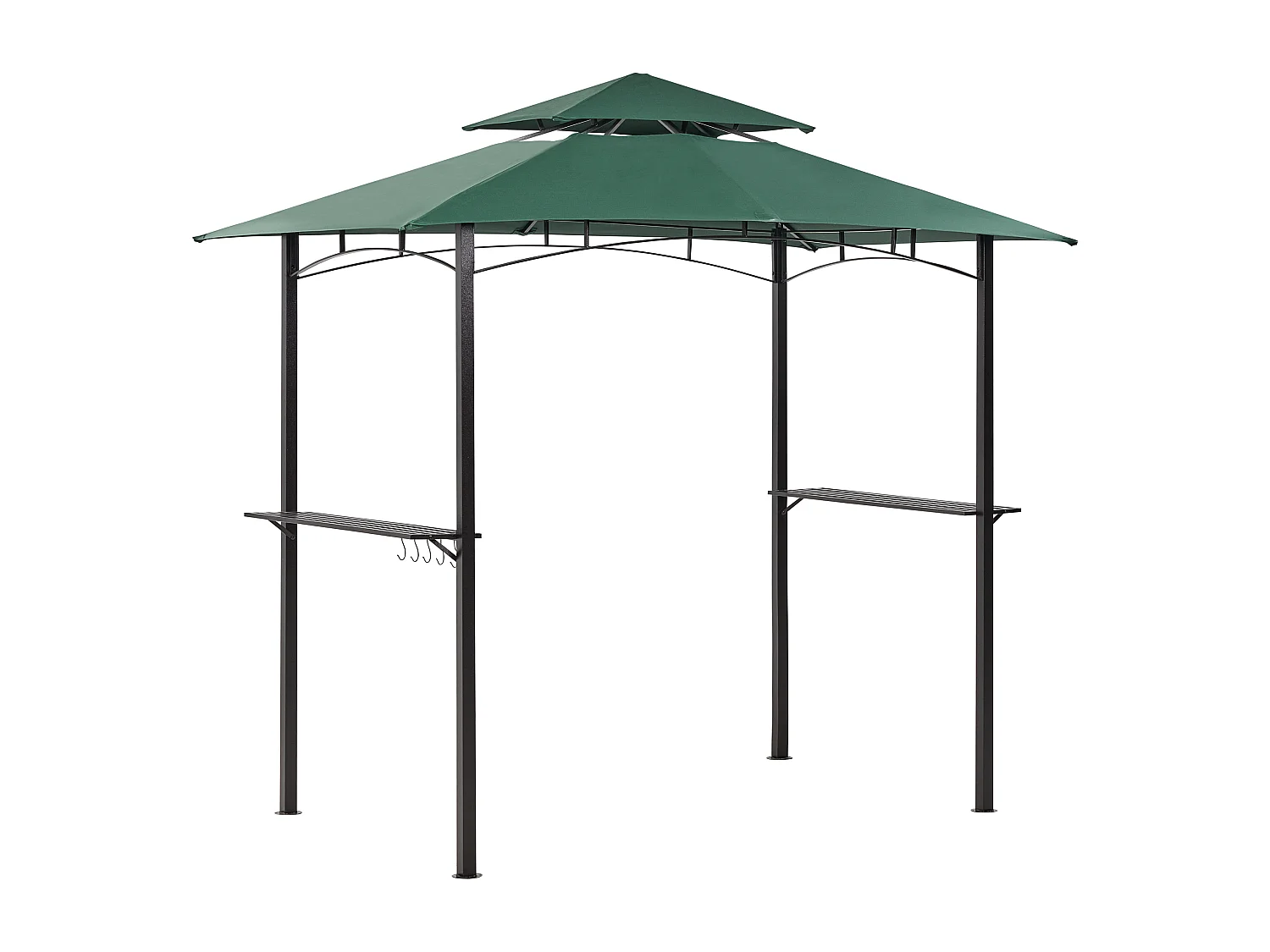 Tonnelle de jardin NARO Métal 240 cm 148 cm Vert foncé