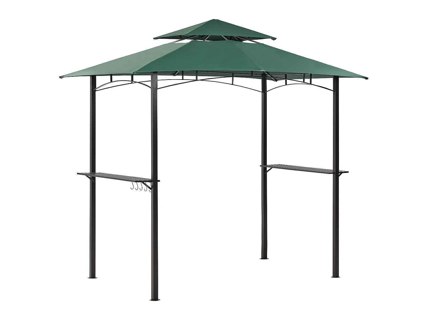 Gazebo NARO Metal 240 cm 148 cm Dark Green