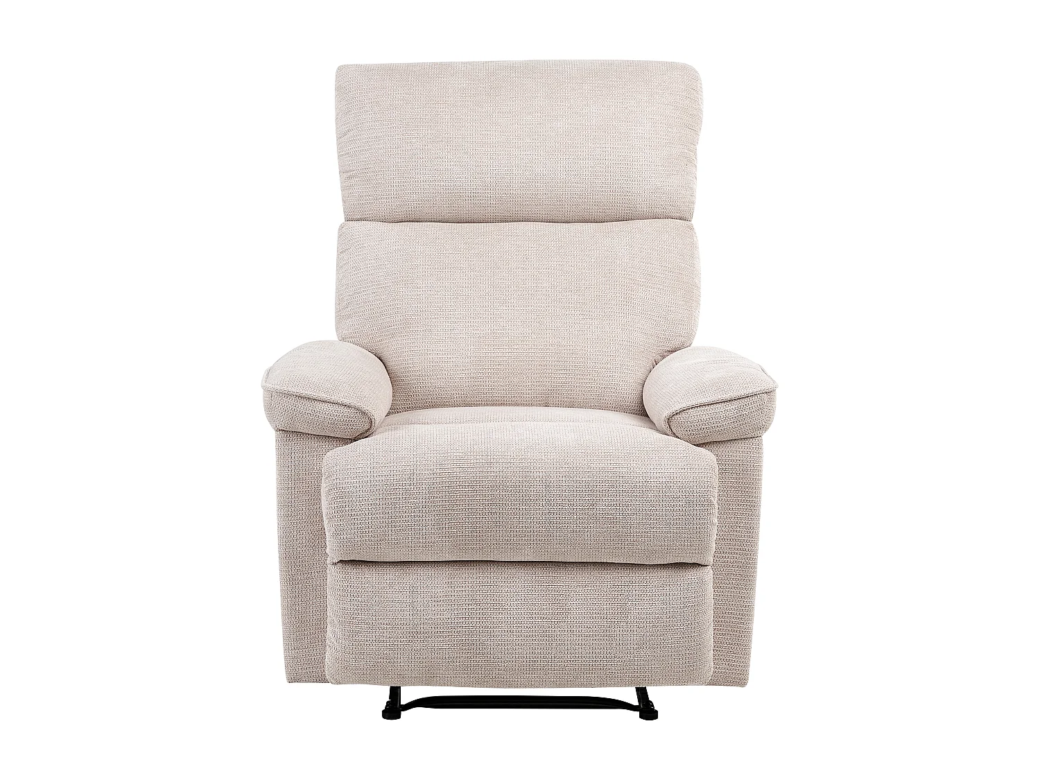 Fauteuil inclinable EVERTON Repose-pieds inclus Tissu Beige