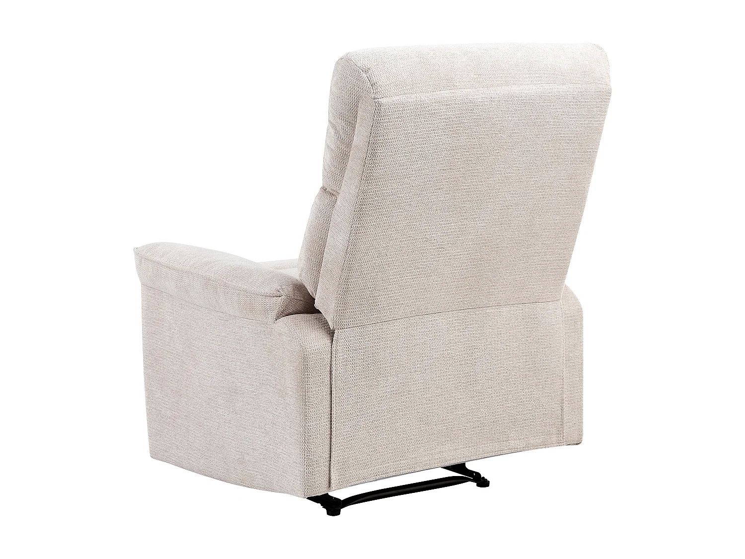 Fauteuil inclinable EVERTON Repose-pieds inclus Tissu Beige
