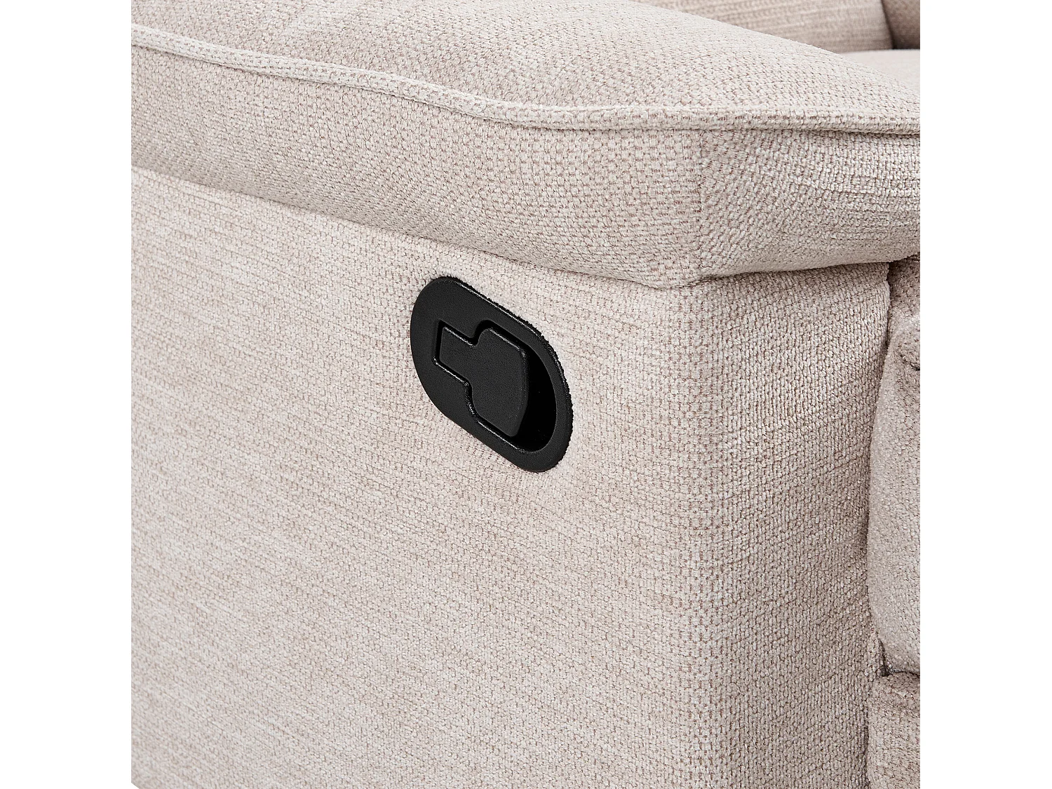 Fauteuil inclinable EVERTON Repose-pieds inclus Tissu Beige