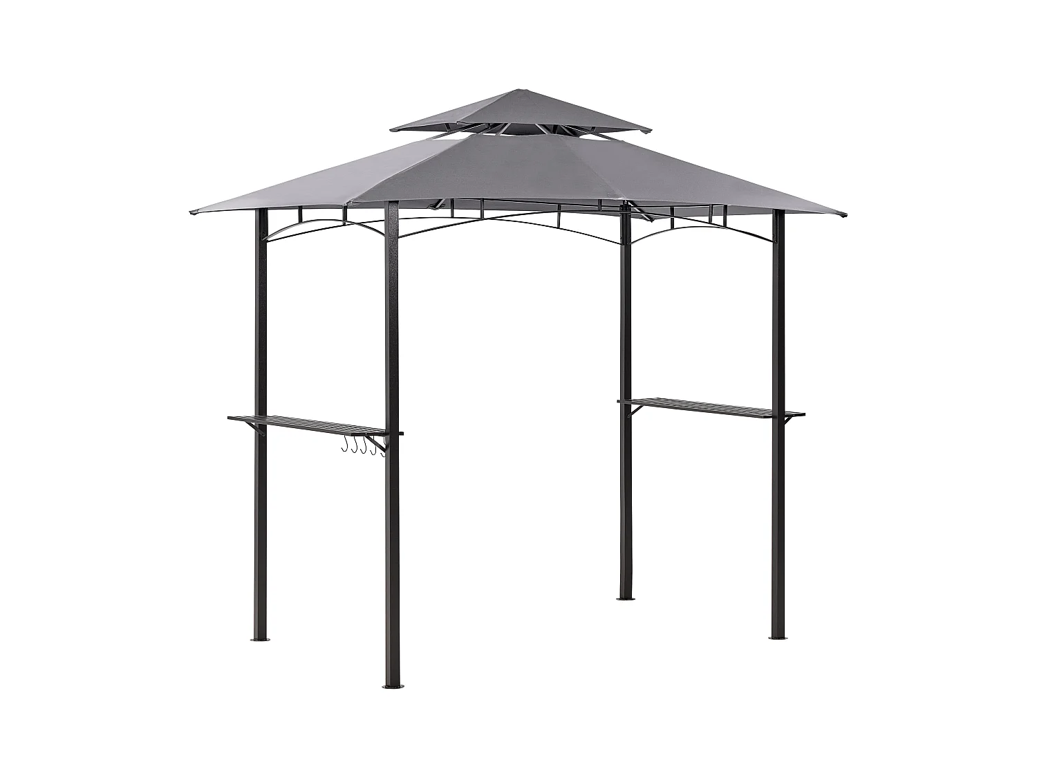 Tonnelle de jardin NARO Métal 240 cm 148 cm Gris