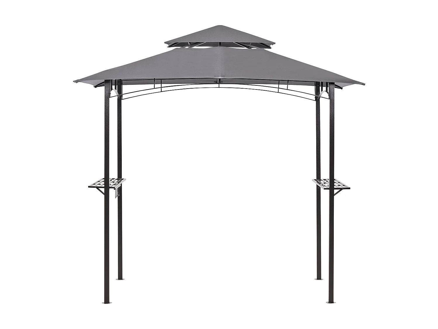 Tonnelle de jardin NARO Métal 240 cm 148 cm Gris