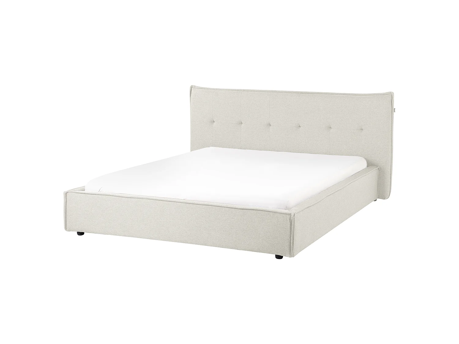 Waterbed Faux Linen LESTRE 160 x 200 cm (EU King Size) Off-White