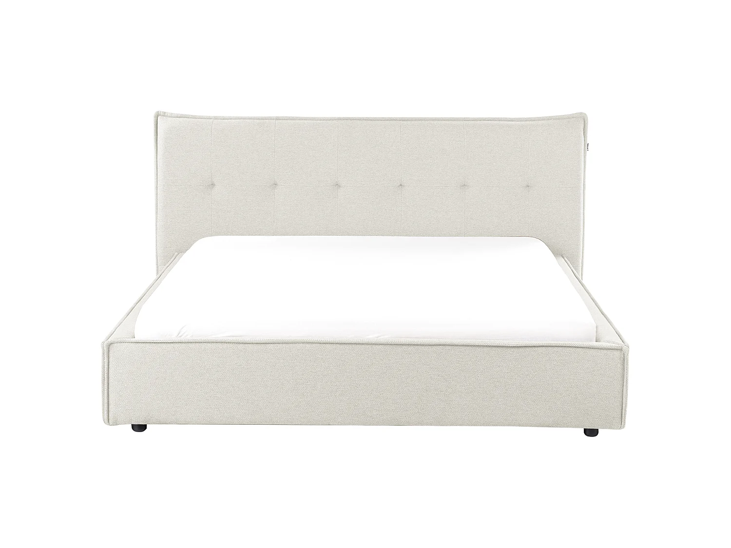 Waterbed Faux Linen LESTRE 160 x 200 cm (EU King Size) Off-White