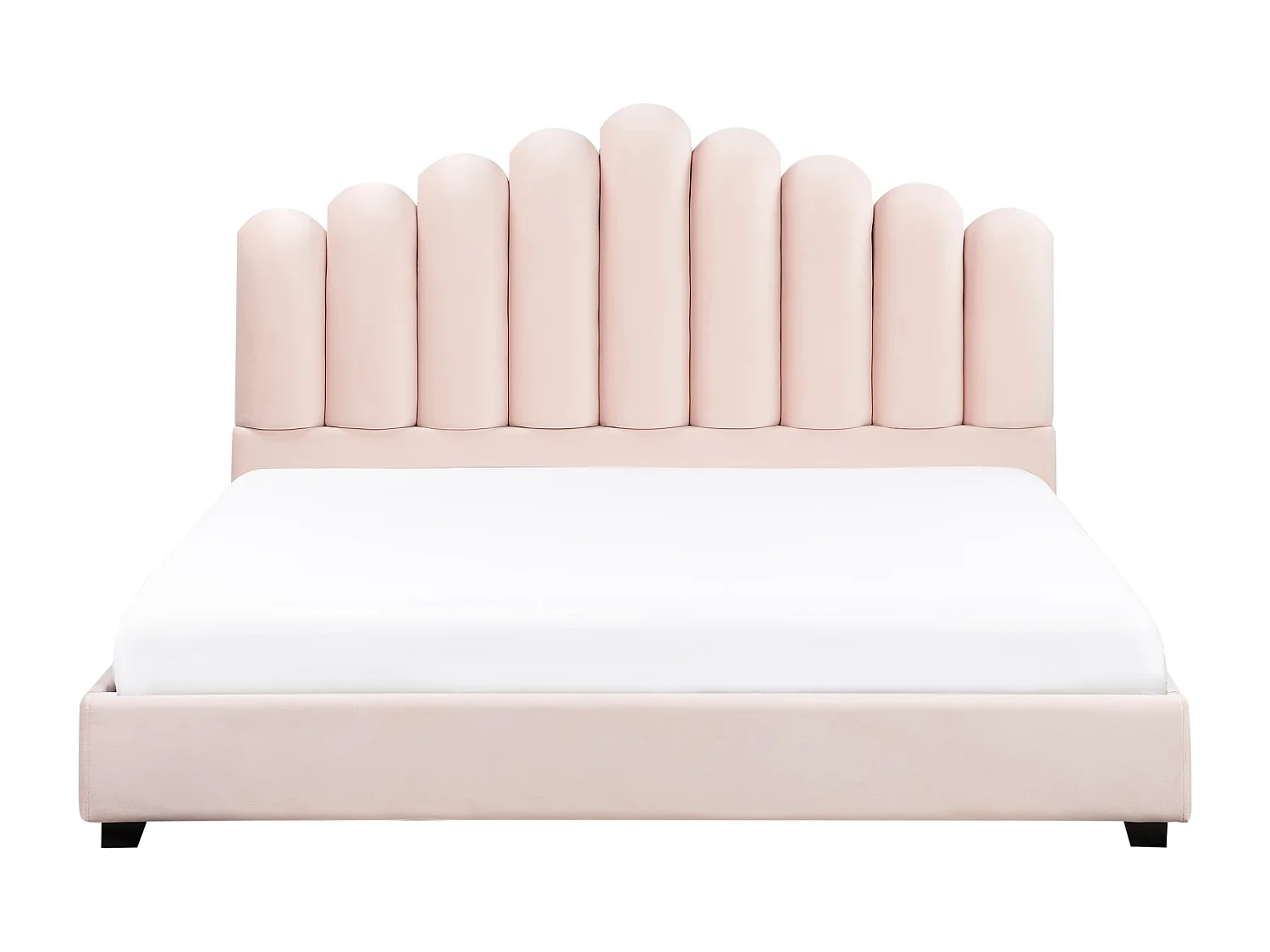 Wasserbett Samtstoff VINCENNES 180 x 200 cm Pastellrosa