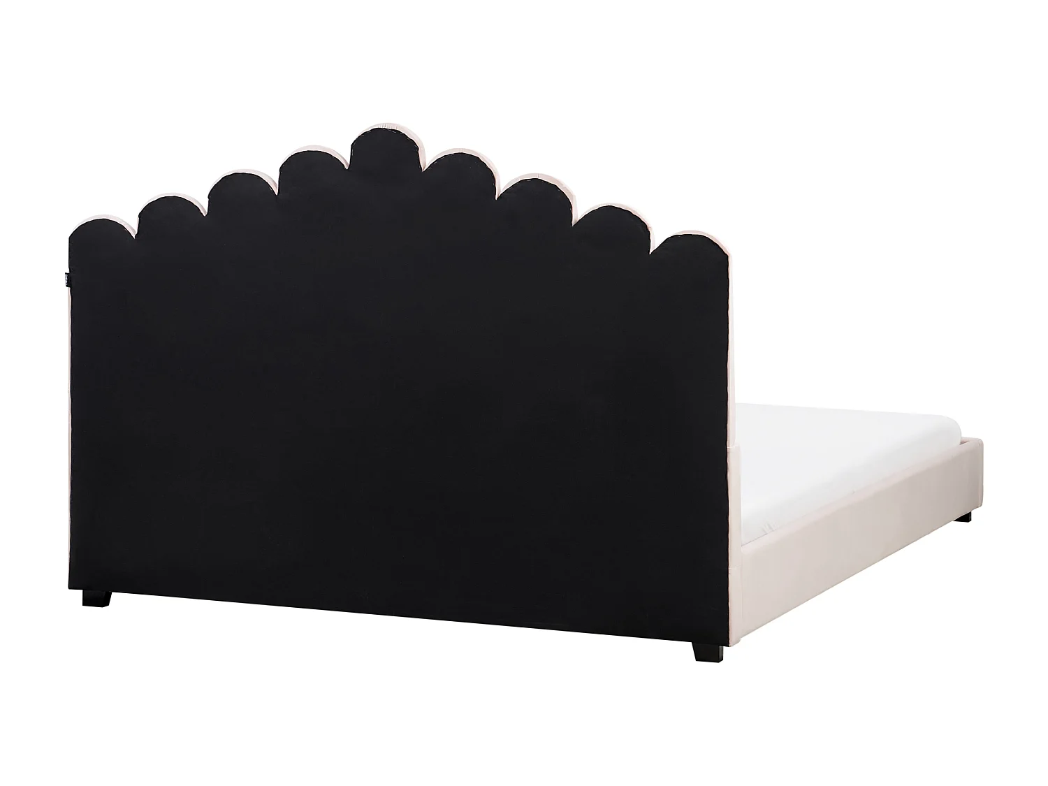 Wasserbett Samtstoff VINCENNES 180 x 200 cm Pastellrosa