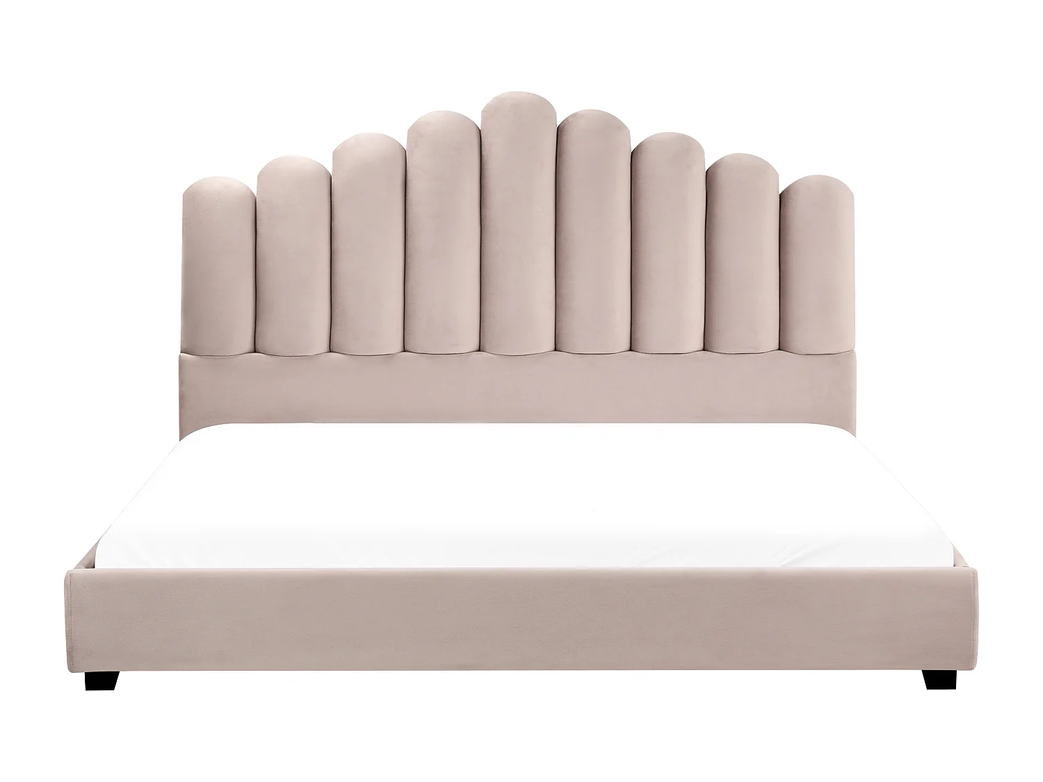 Wasserbett Samtstoff VINCENNES 180 x 200 cm Taupe