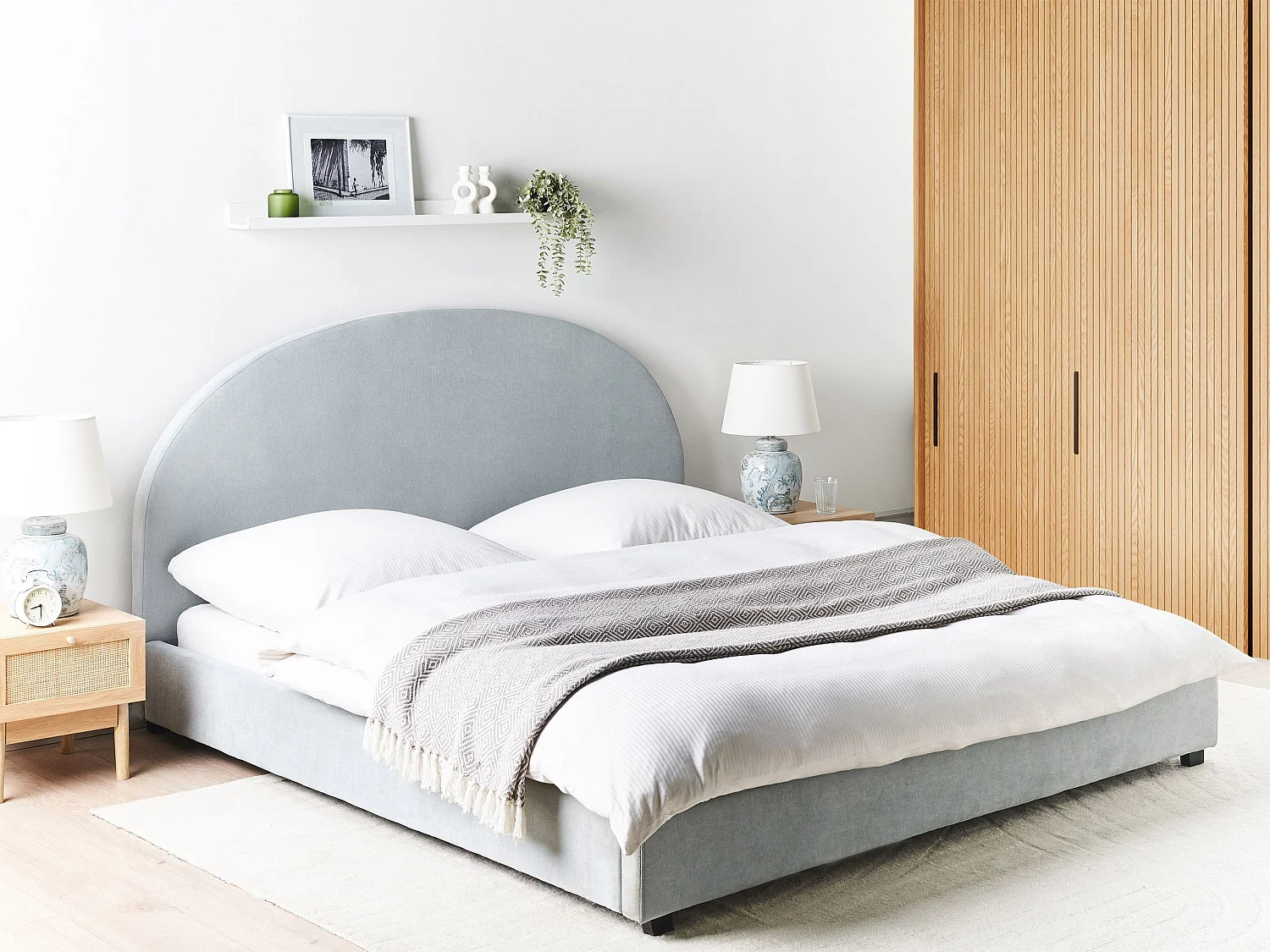 Lit à eau Tissu VAUCLUSE 180 x 200 cm Bleu clair