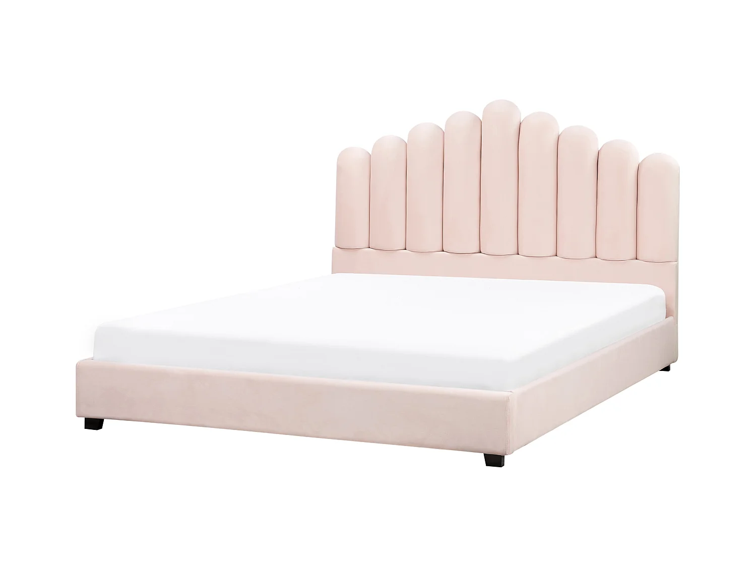 Lit à eau Velours VINCENNES 160 x 200 cm Rose pastel