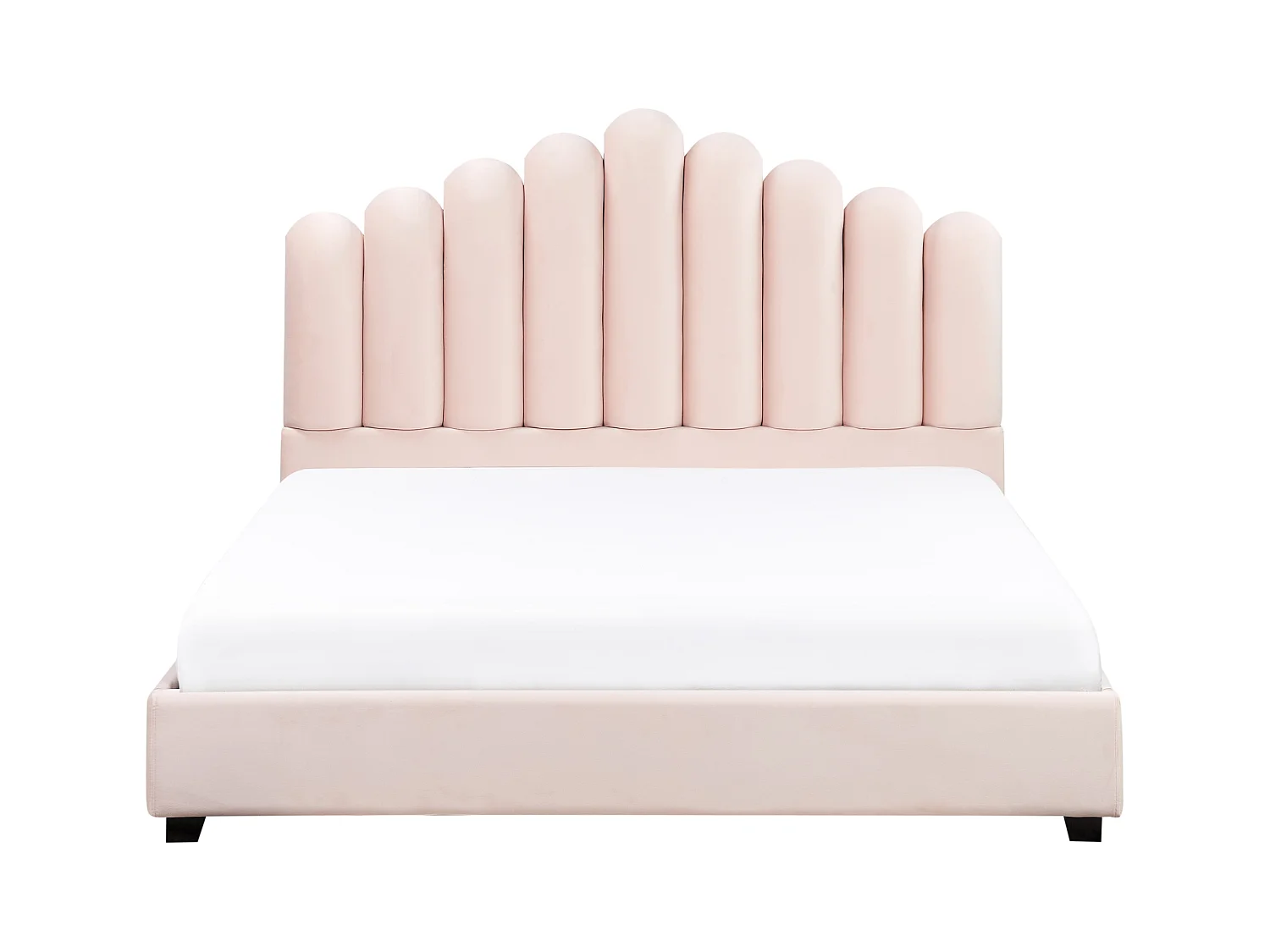 Lit à eau Velours VINCENNES 160 x 200 cm Rose pastel