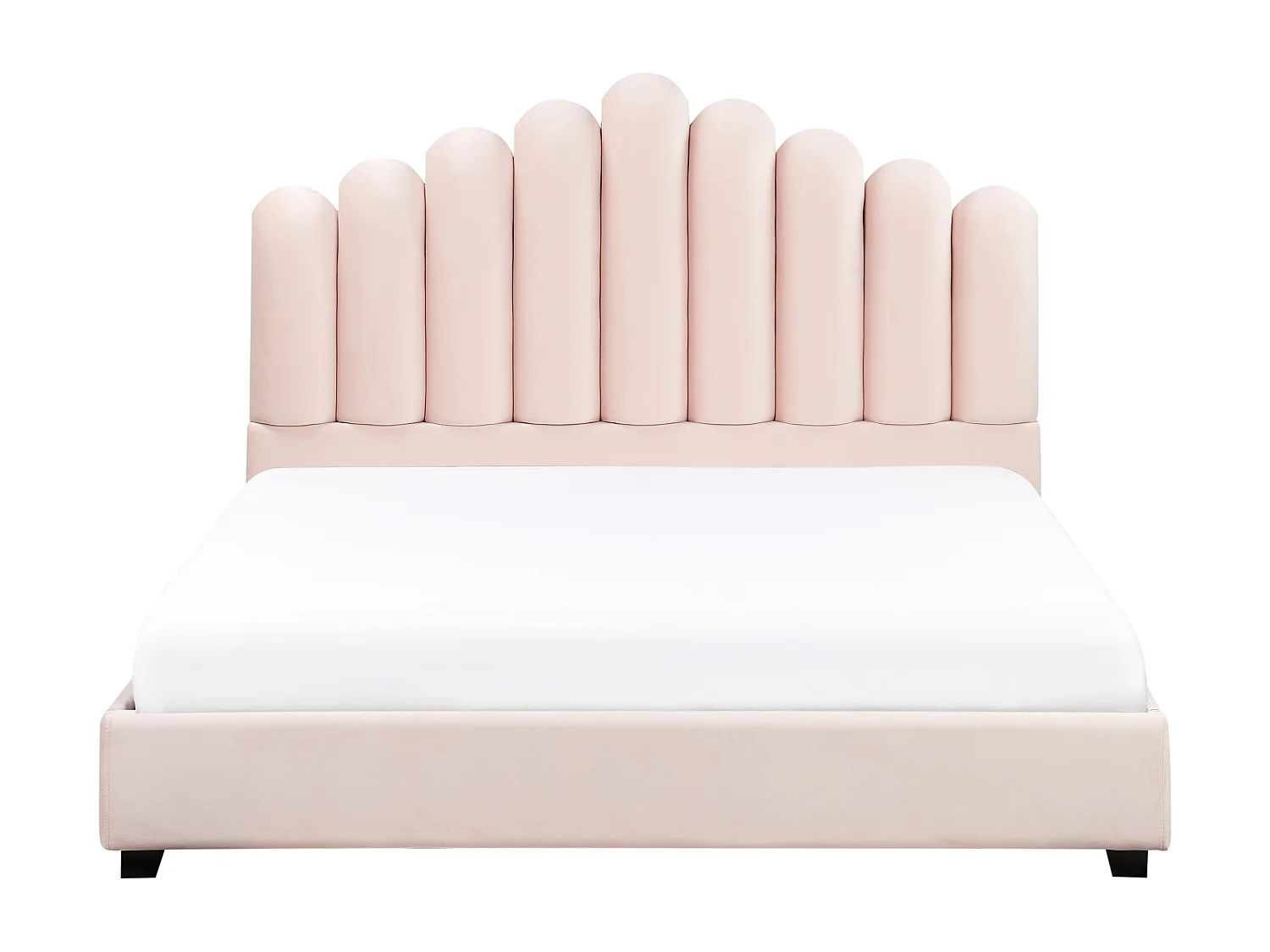 Wasserbett Samtstoff VINCENNES 160 x 200 cm Pastellrosa