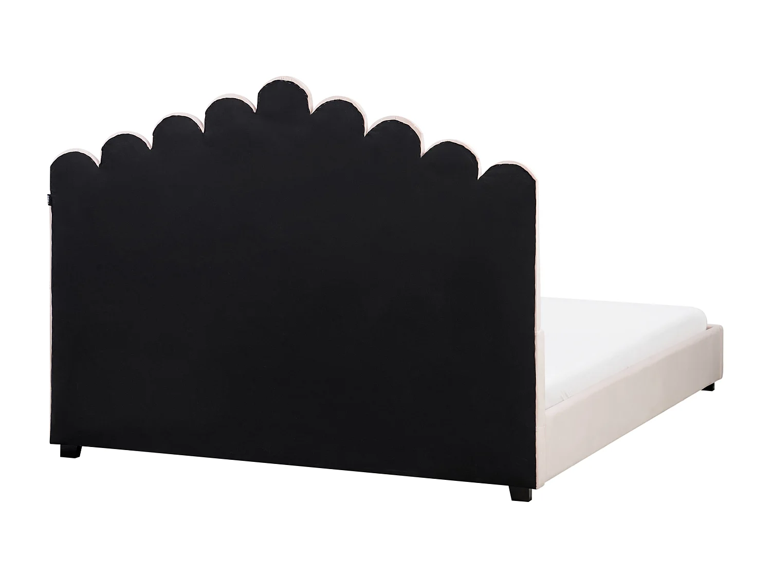 Wasserbett Samtstoff VINCENNES 160 x 200 cm Pastellrosa