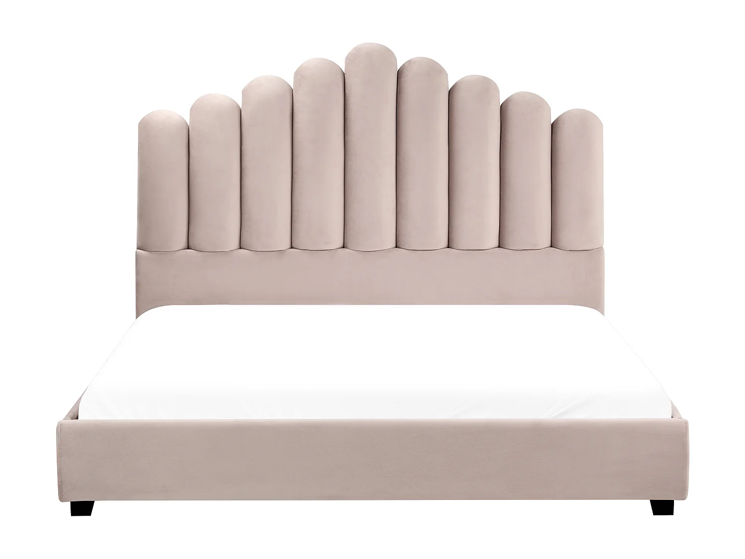 Wasserbett Samtstoff VINCENNES 160 x 200 cm Taupe