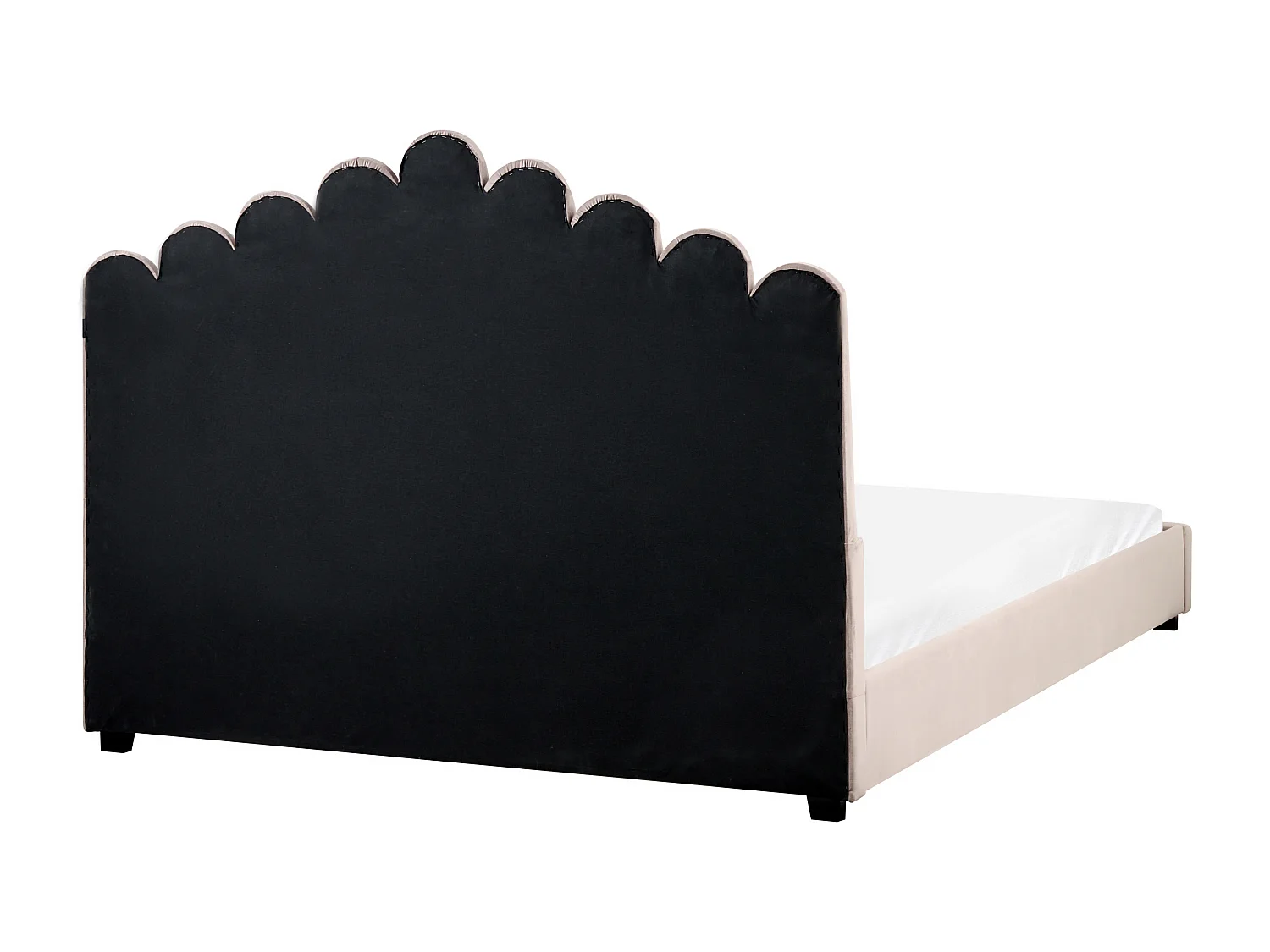 Wasserbett Samtstoff VINCENNES 160 x 200 cm Taupe