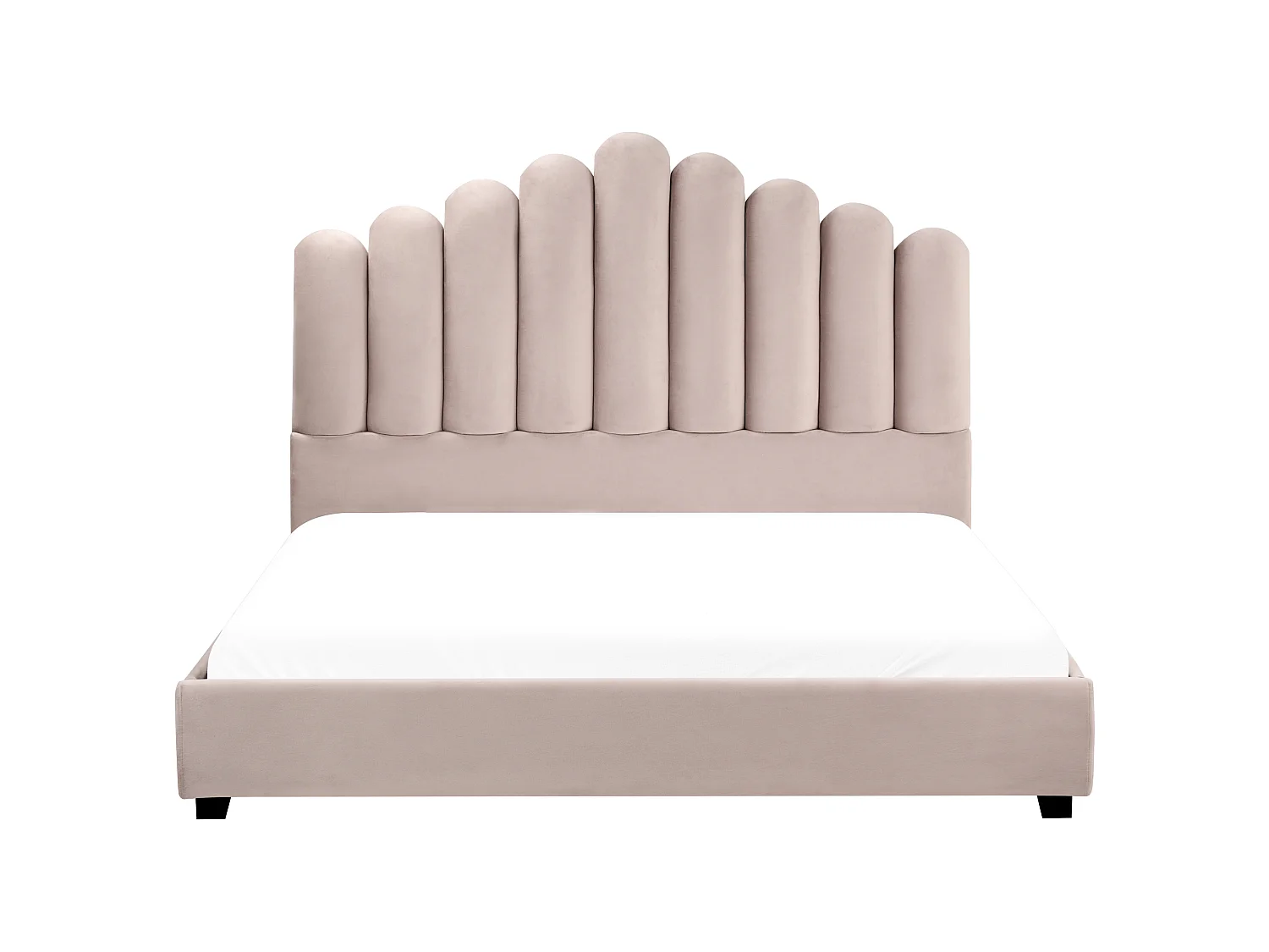 Waterbed Velvet VINCENNES 160 x 200 cm (EU King Size) Taupe