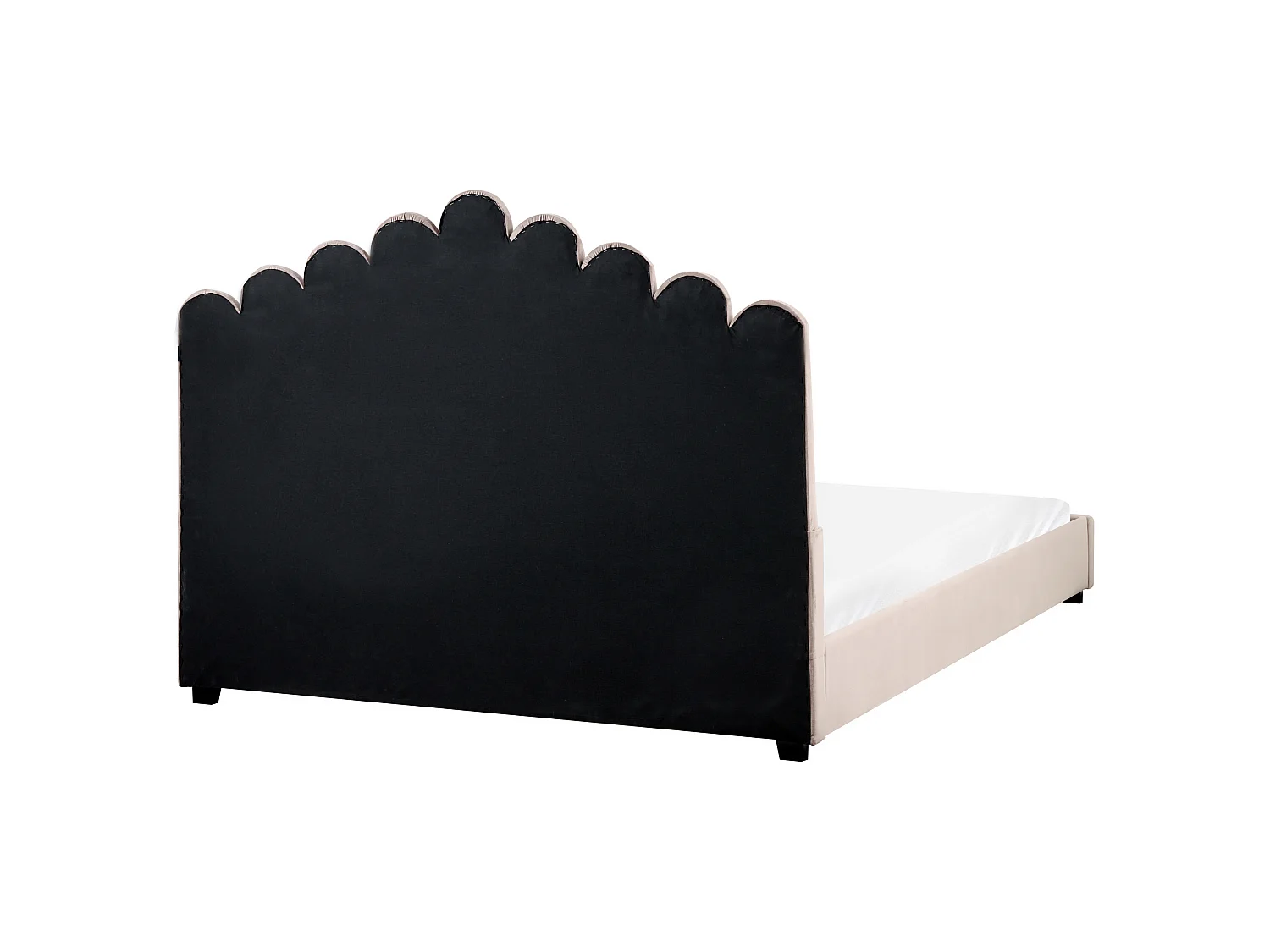 Waterbed Velvet VINCENNES 160 x 200 cm (EU King Size) Taupe