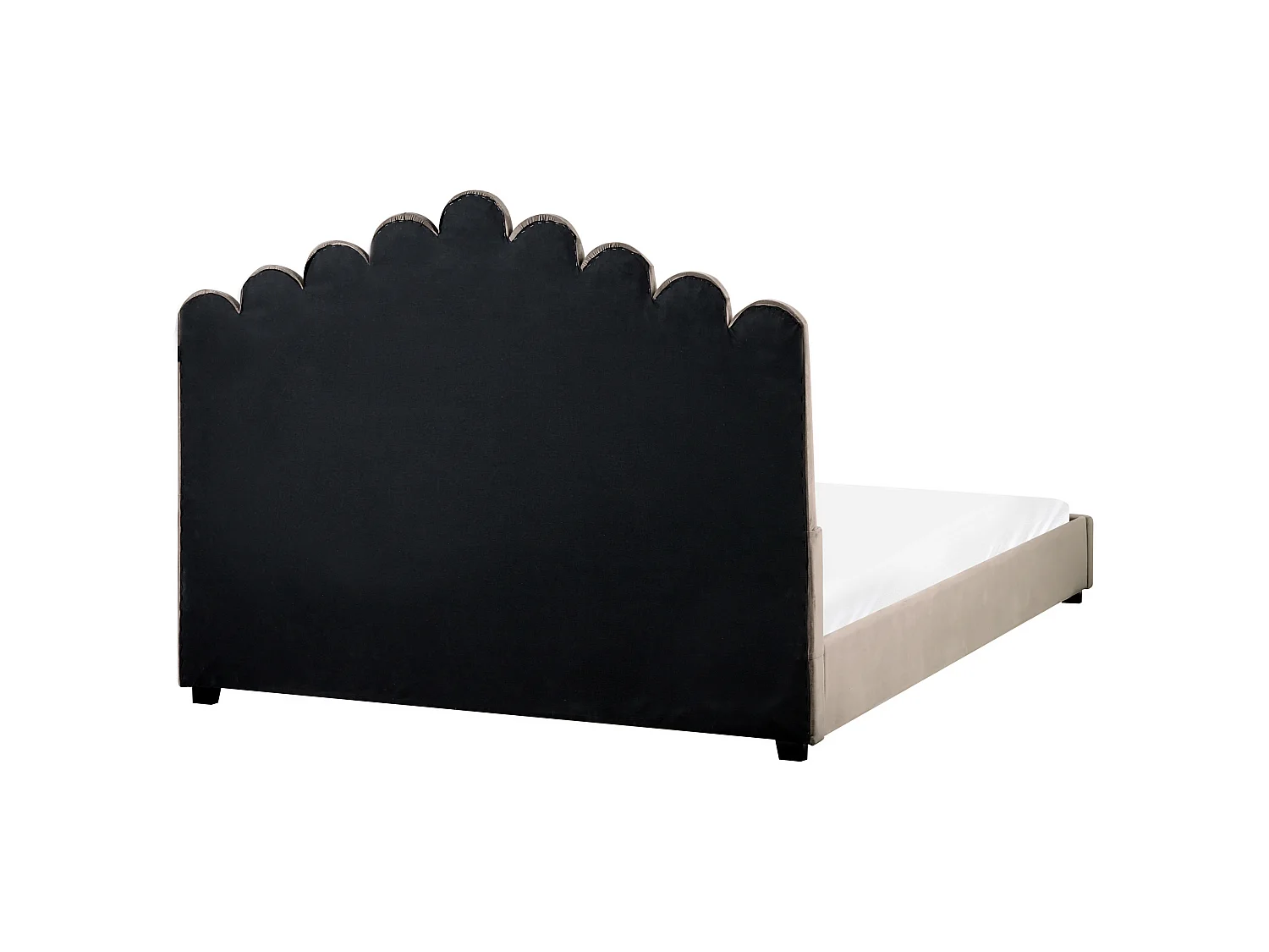 Waterbed Velvet VINCENNES 160 x 200 cm (EU King Size) Taupe