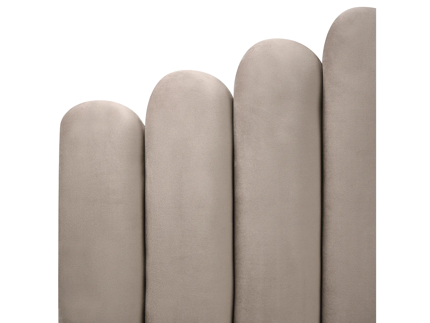 Waterbed Velvet VINCENNES 160 x 200 cm (EU King Size) Taupe