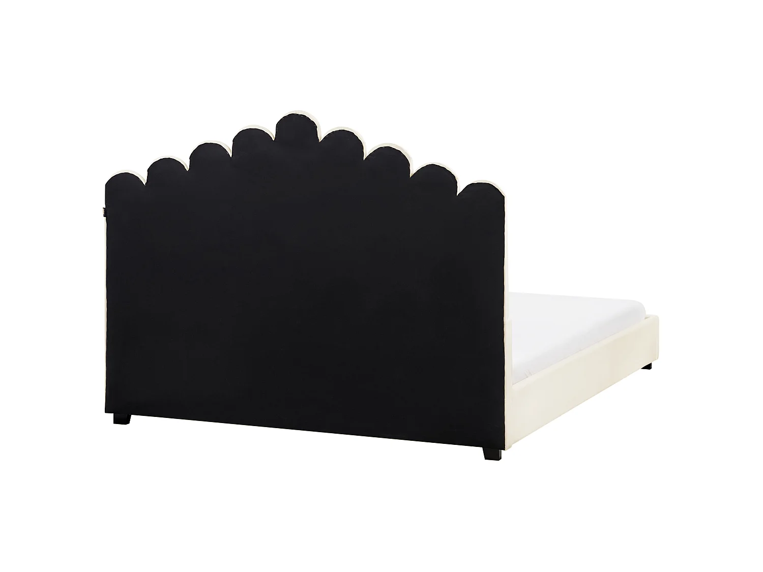 Waterbed Velvet VINCENNES 160 x 200 cm (EU King Size) Off-White