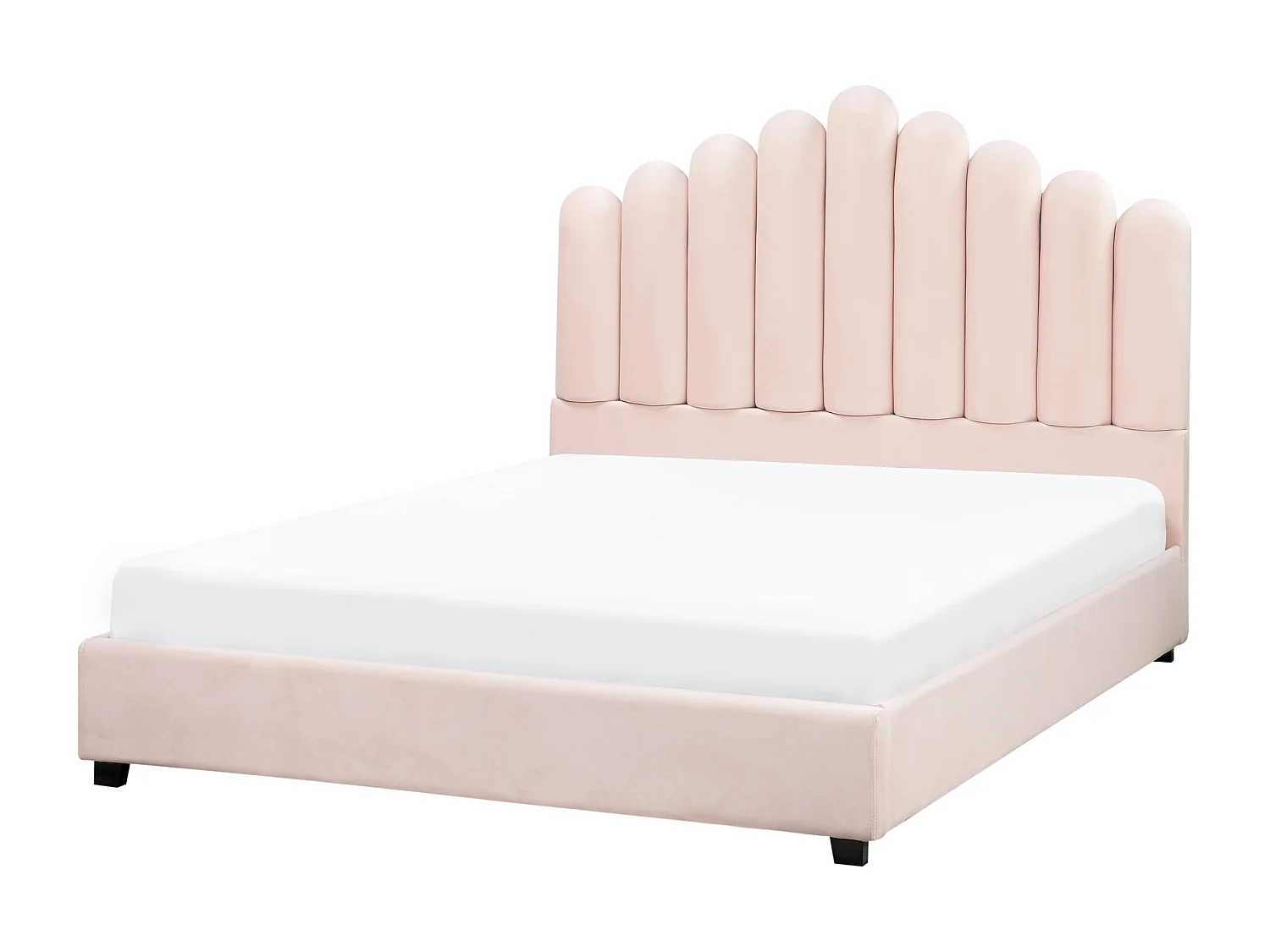 Lit à eau Velours VINCENNES 140 x 200 cm Rose pastel