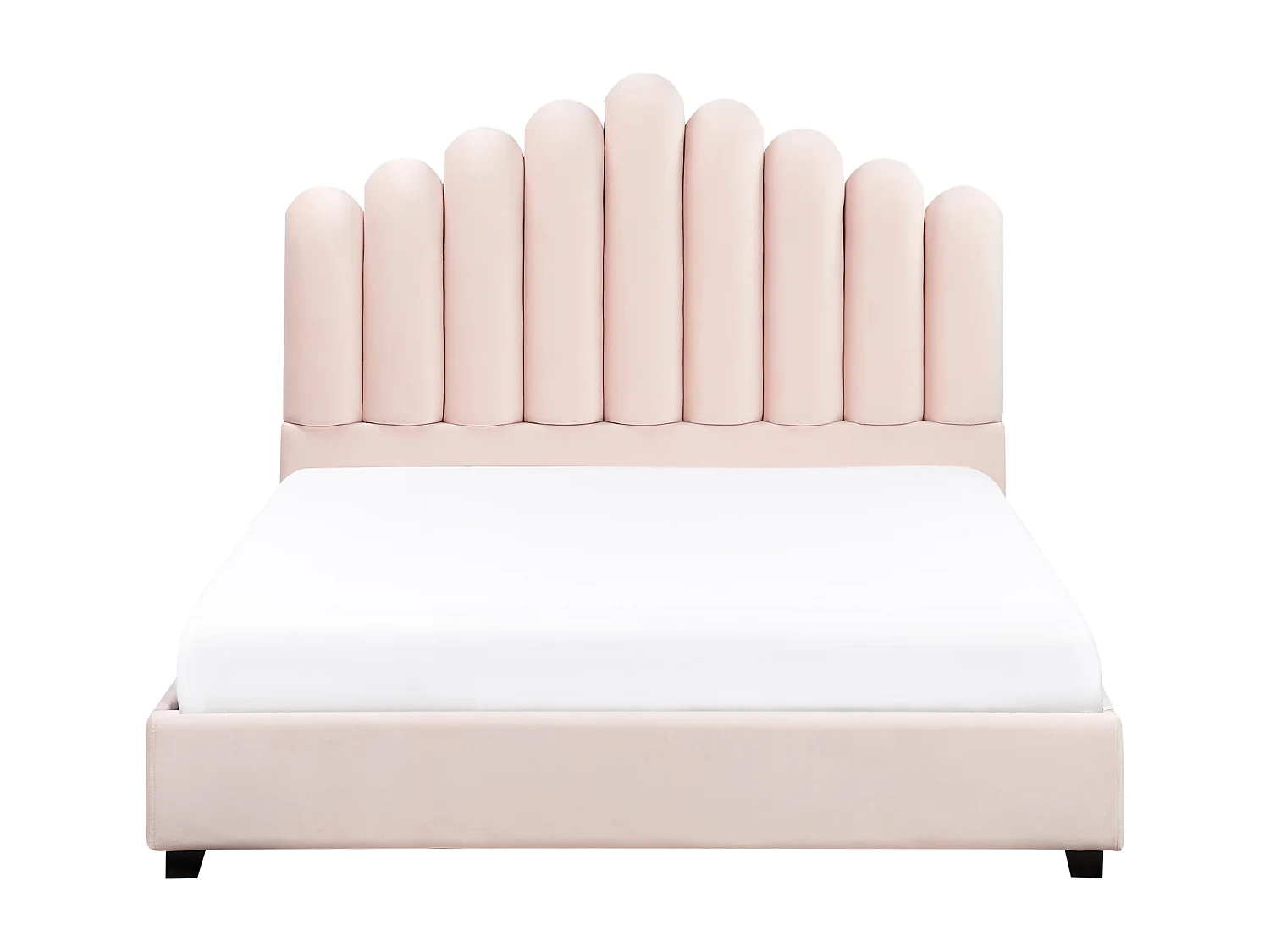 Lit à eau Velours VINCENNES 140 x 200 cm Rose pastel