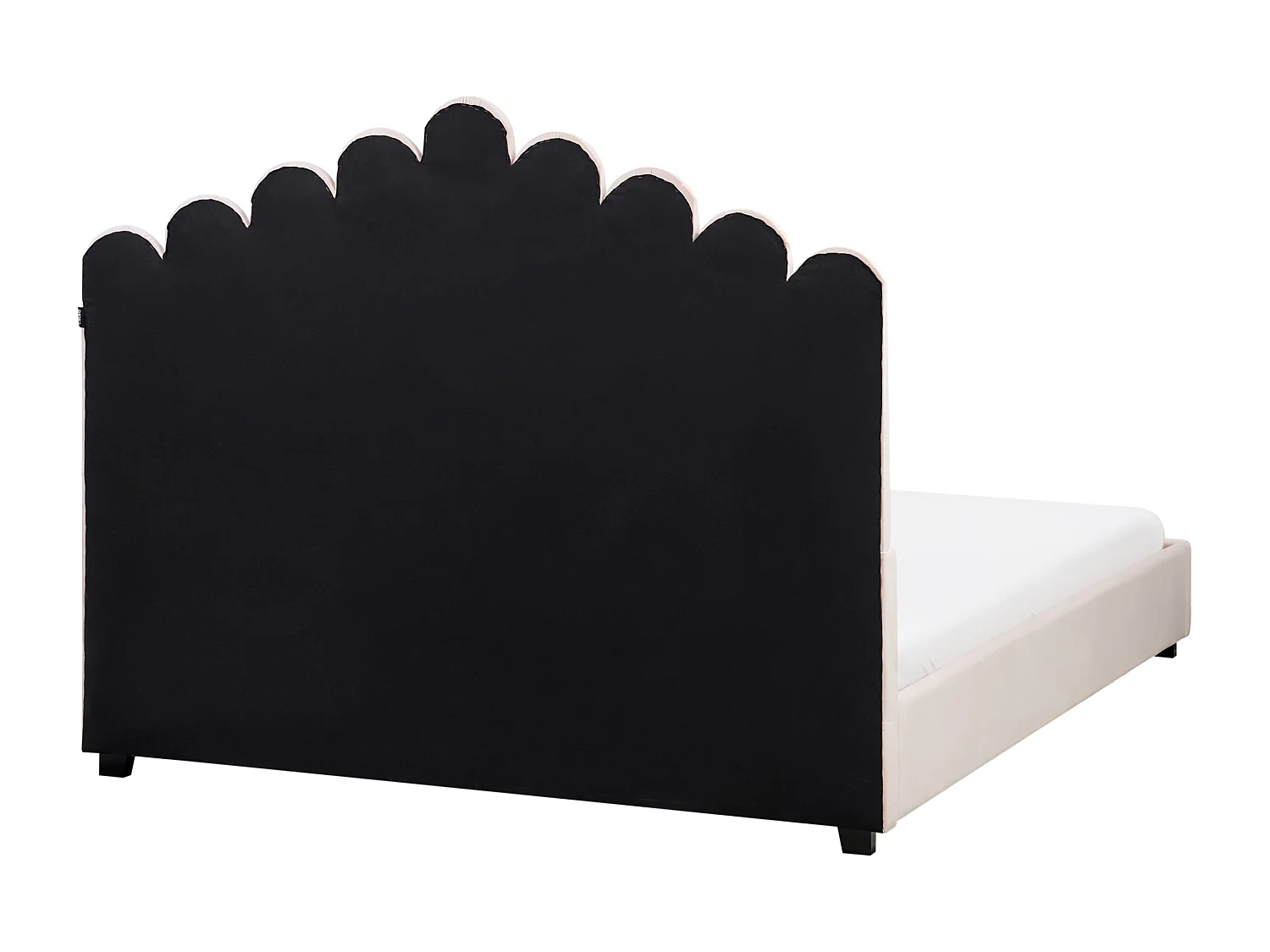 Lit à eau Velours VINCENNES 140 x 200 cm Rose pastel