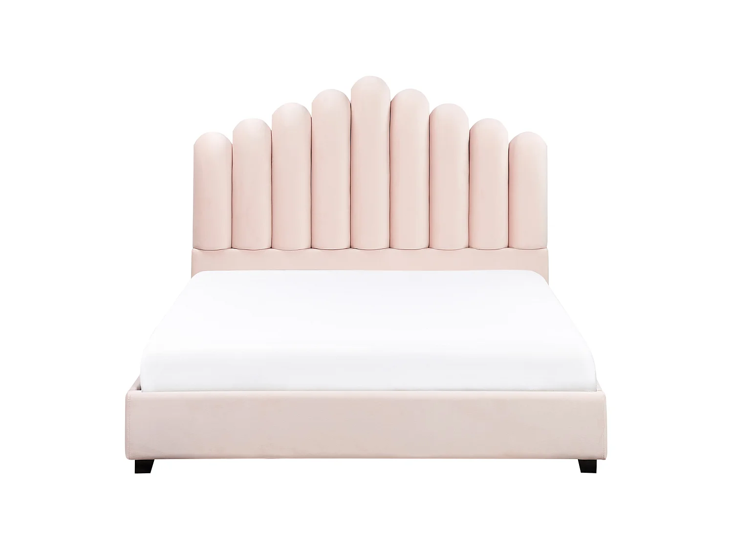 Waterbed Velvet VINCENNES 140 x 200 cm (EU Double) Pastel Pink