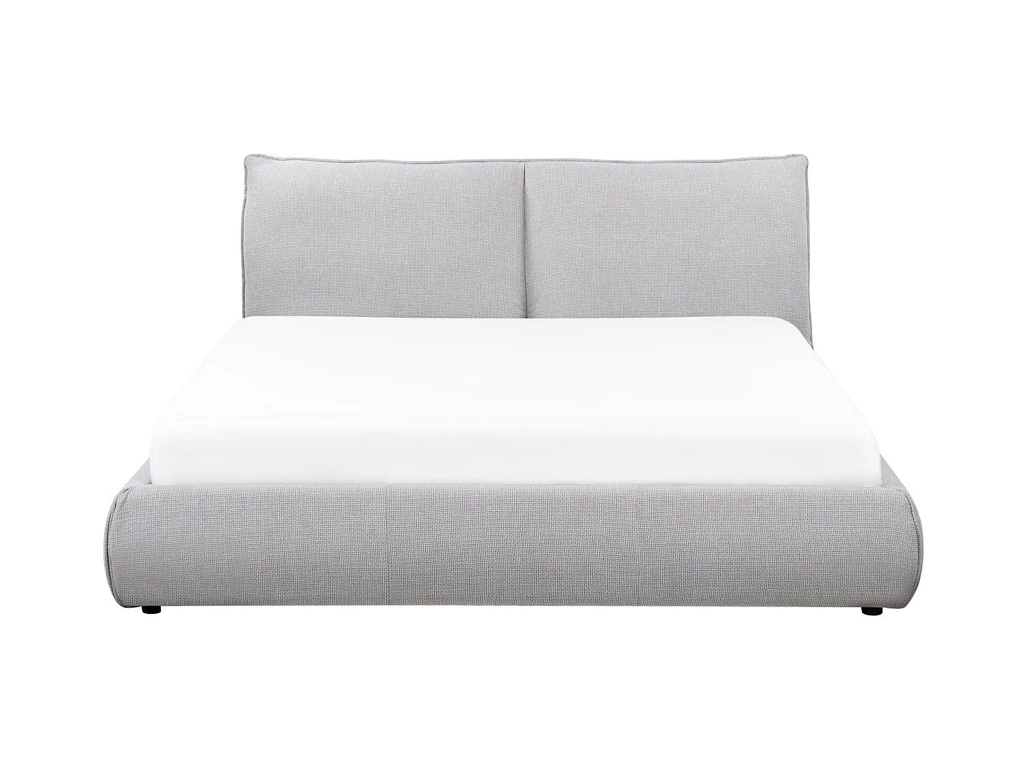 Lit à eau Tissu VINAY 160 x 200 cm Gris clair