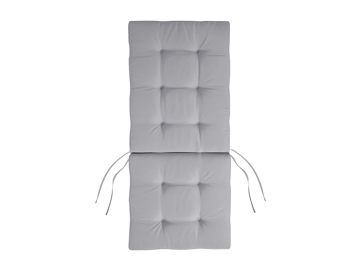 Lot de 2 chaises de jardin avec coussins MAUI PREMIUM Acacia Gris clair