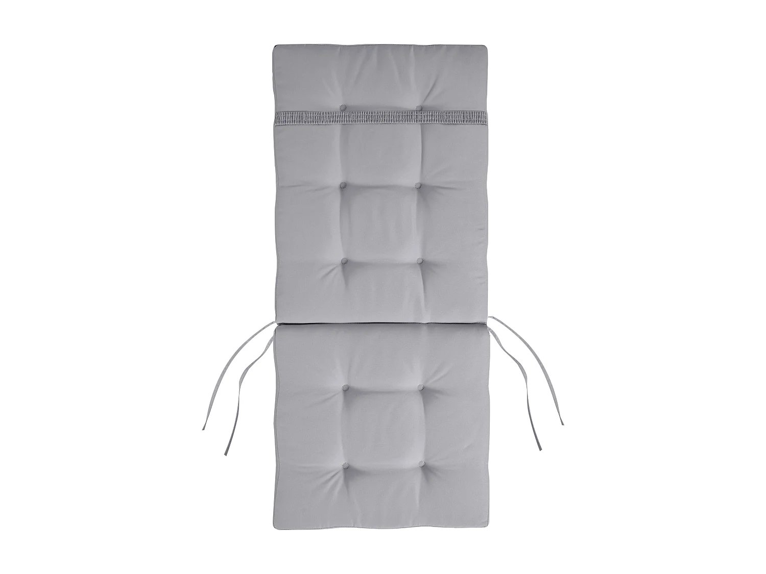 Lot de 2 chaises de jardin avec coussins MAUI PREMIUM Acacia Gris clair