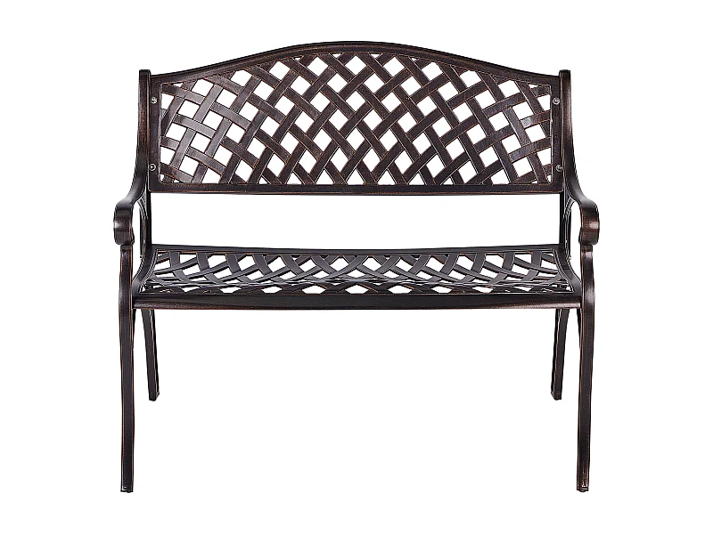 Panchina da giardino STAGGIA 104 cm Metallo Marrone