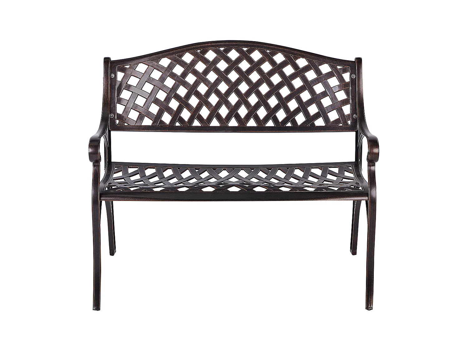 Ławka ogrodowa STAGGIA 104 cm Metal Brązowy