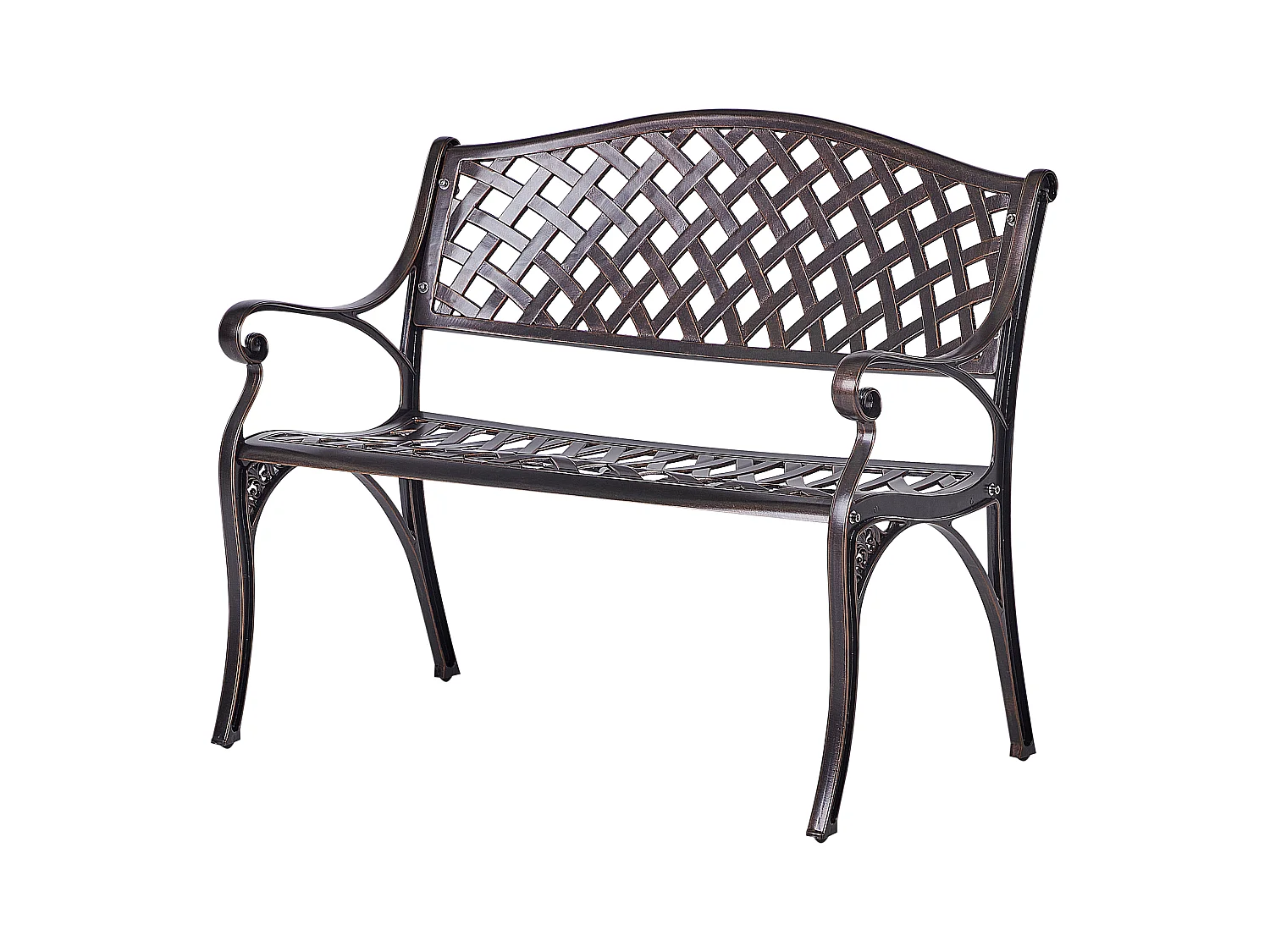 Ławka ogrodowa STAGGIA 104 cm Metal Brązowy