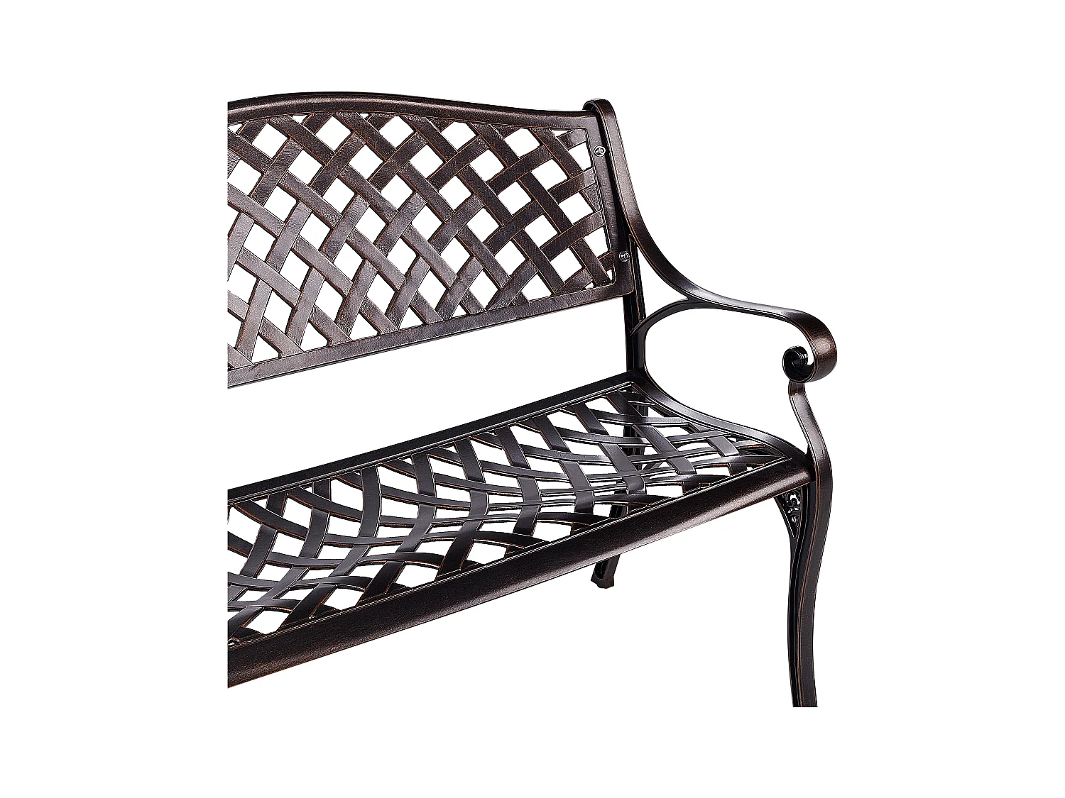 Ławka ogrodowa STAGGIA 104 cm Metal Brązowy