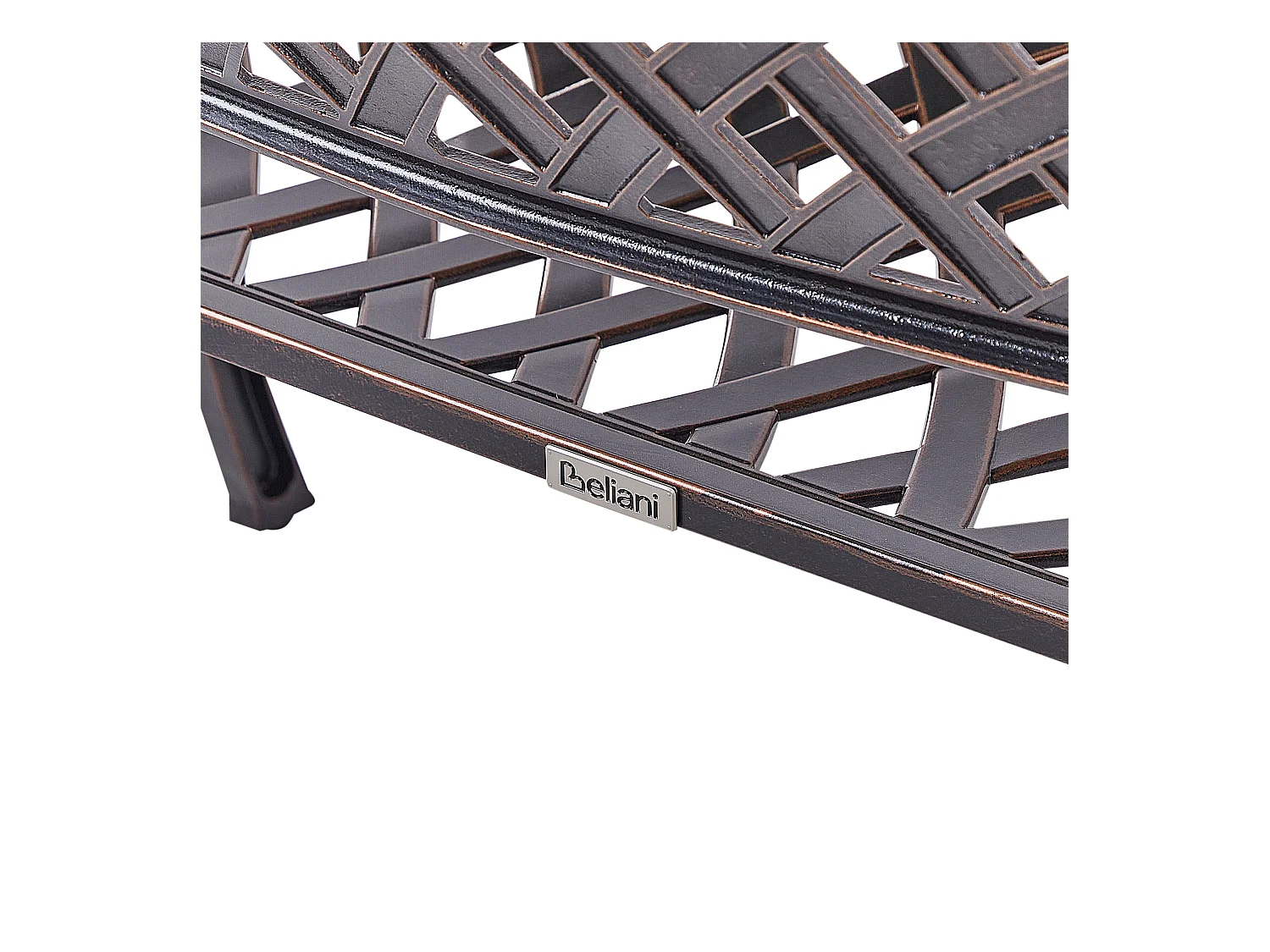 Ławka ogrodowa STAGGIA 104 cm Metal Brązowy