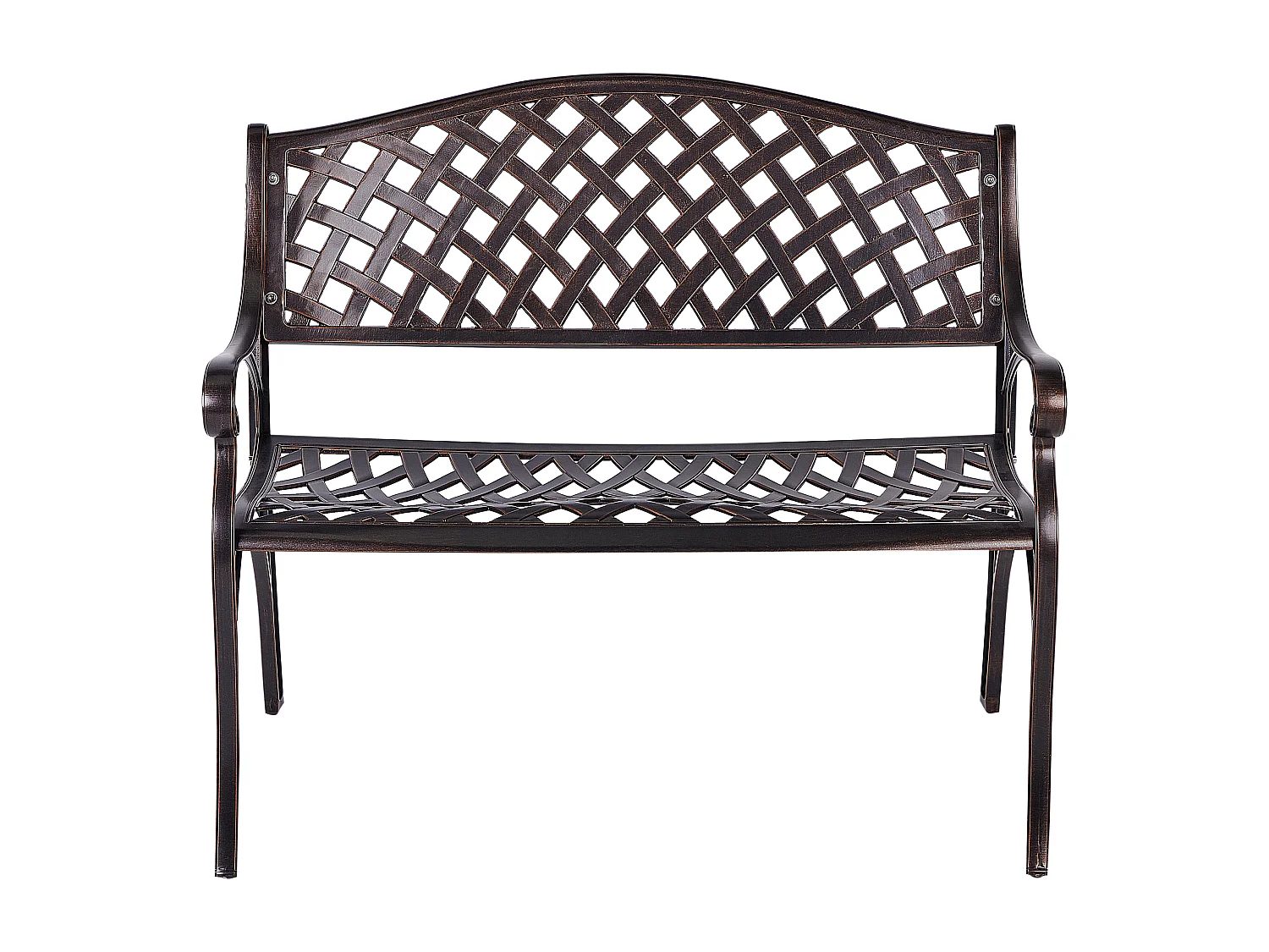 Ławka ogrodowa STAGGIA 104 cm Metal Brązowy