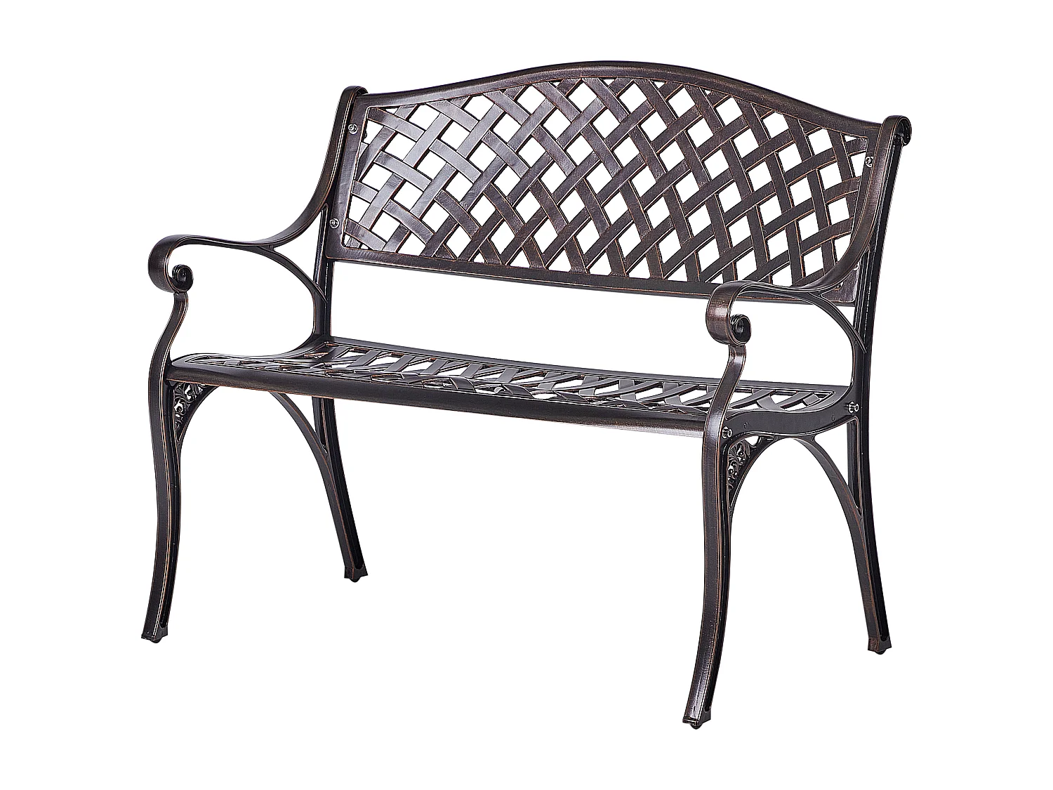 Ławka ogrodowa STAGGIA 104 cm Metal Brązowy