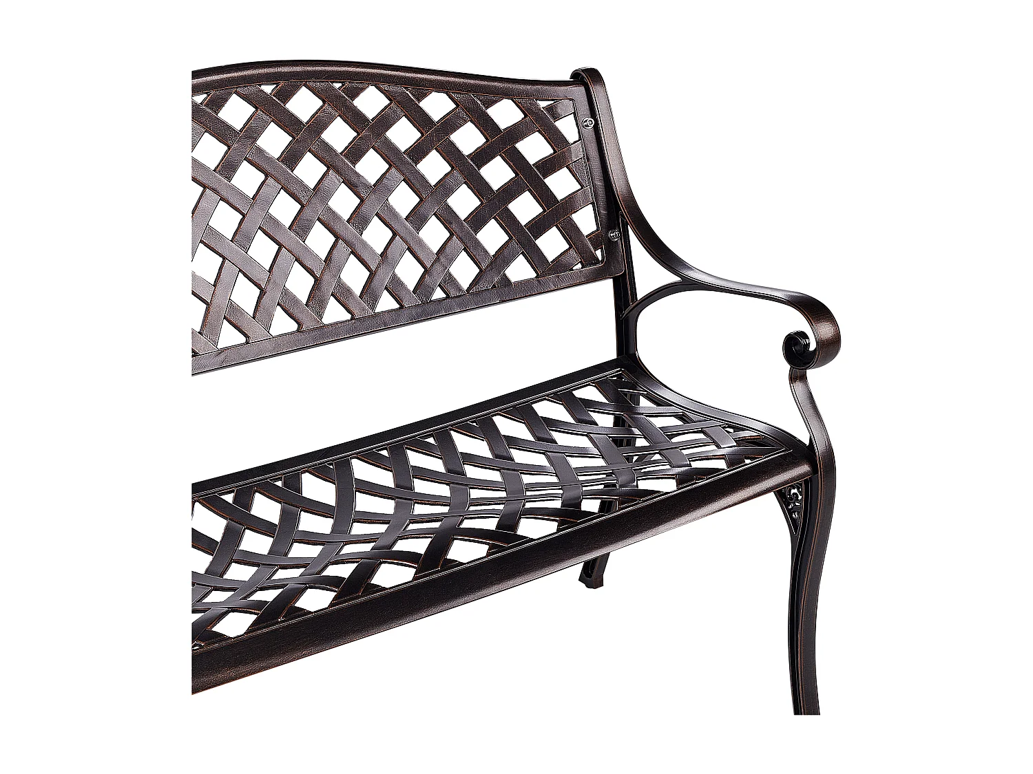 Ławka ogrodowa STAGGIA 104 cm Metal Brązowy