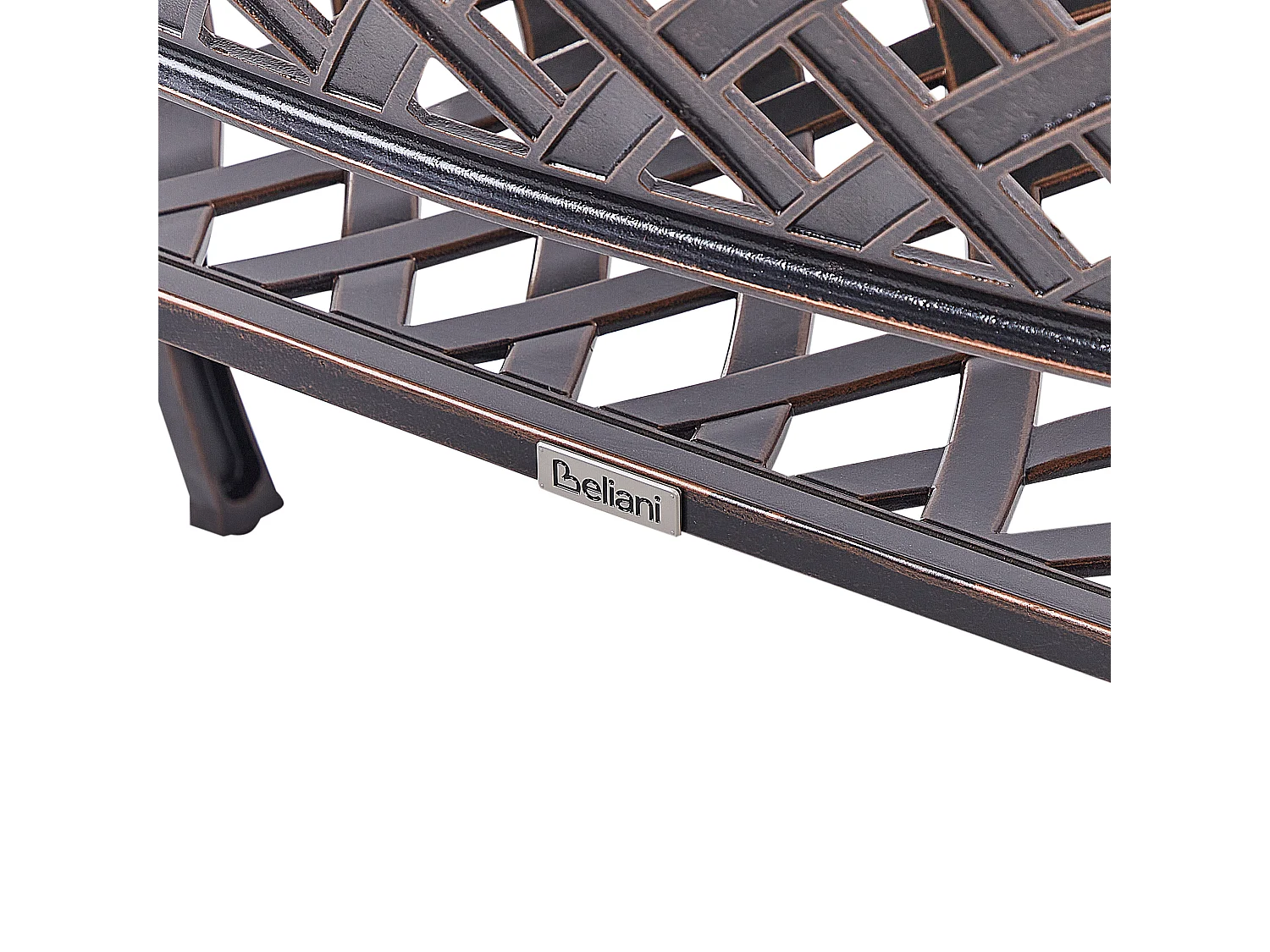 Ławka ogrodowa STAGGIA 104 cm Metal Brązowy