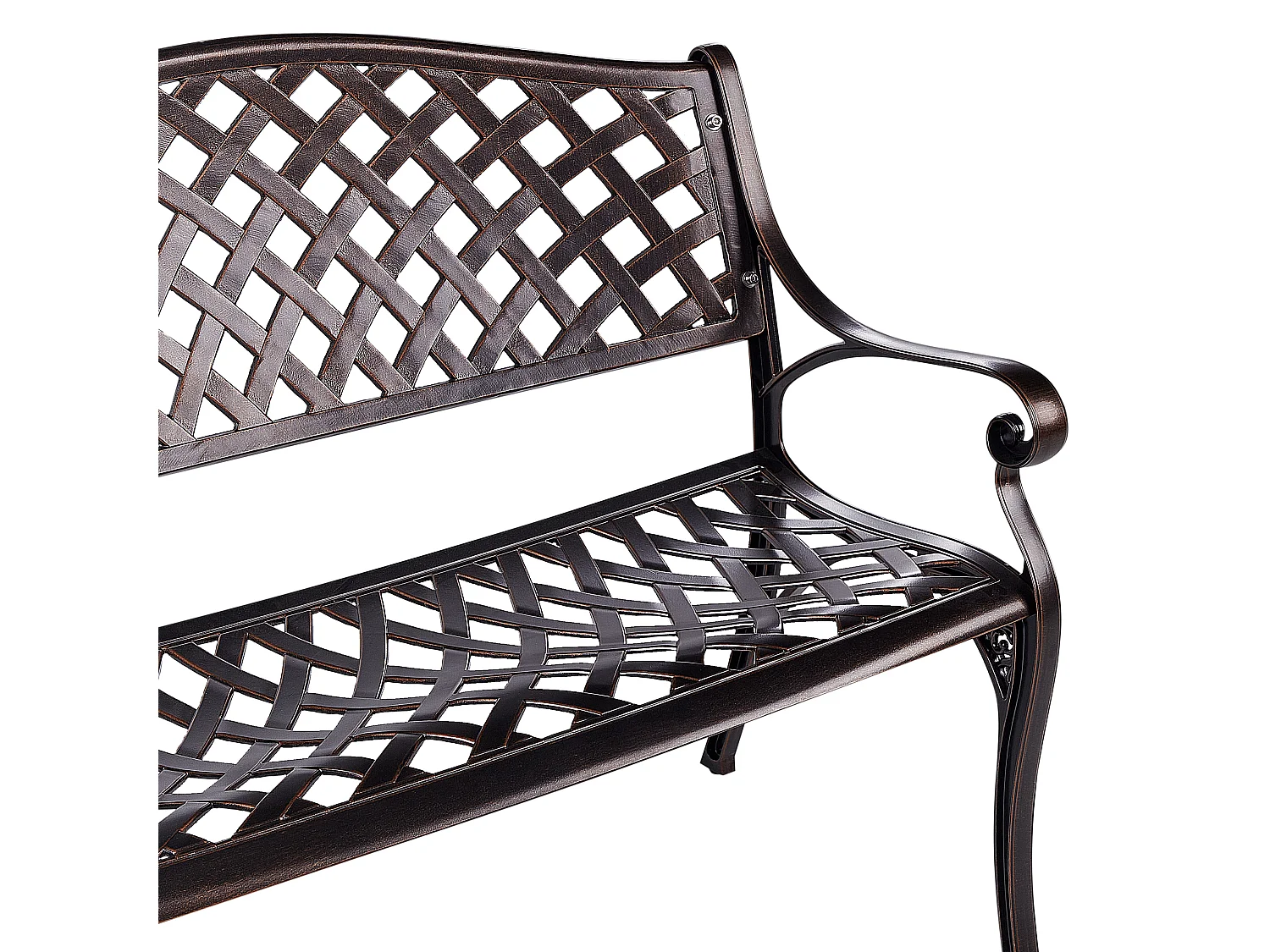 Banc de jardin STAGGIA 104 cm Métal Marron