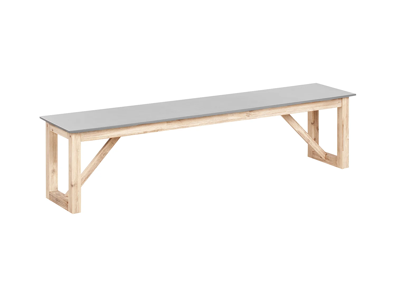 Banc de jardin NOTTERI 180 cm Béton Gris