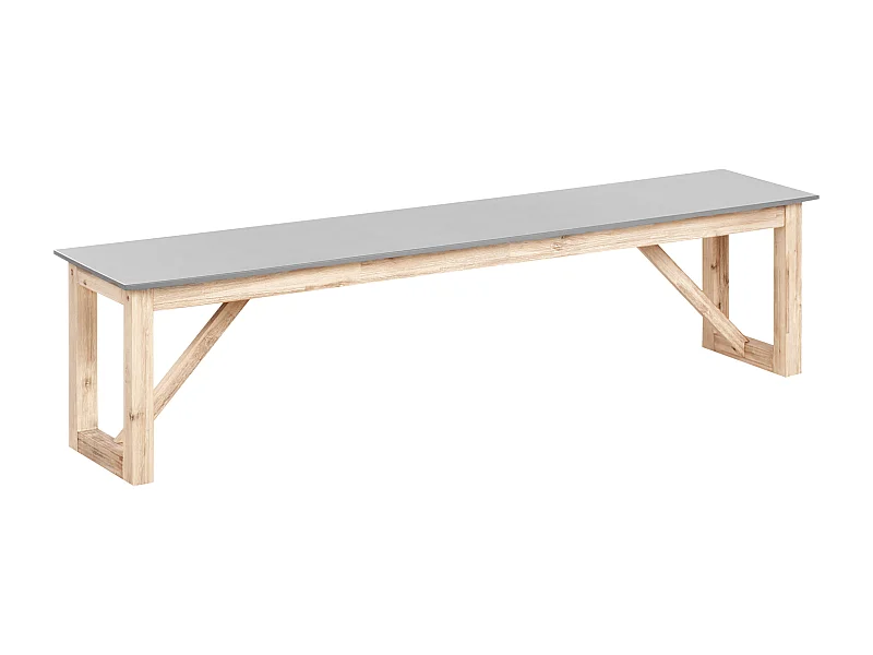 Banc de jardin NOTTERI 180 cm Béton Gris