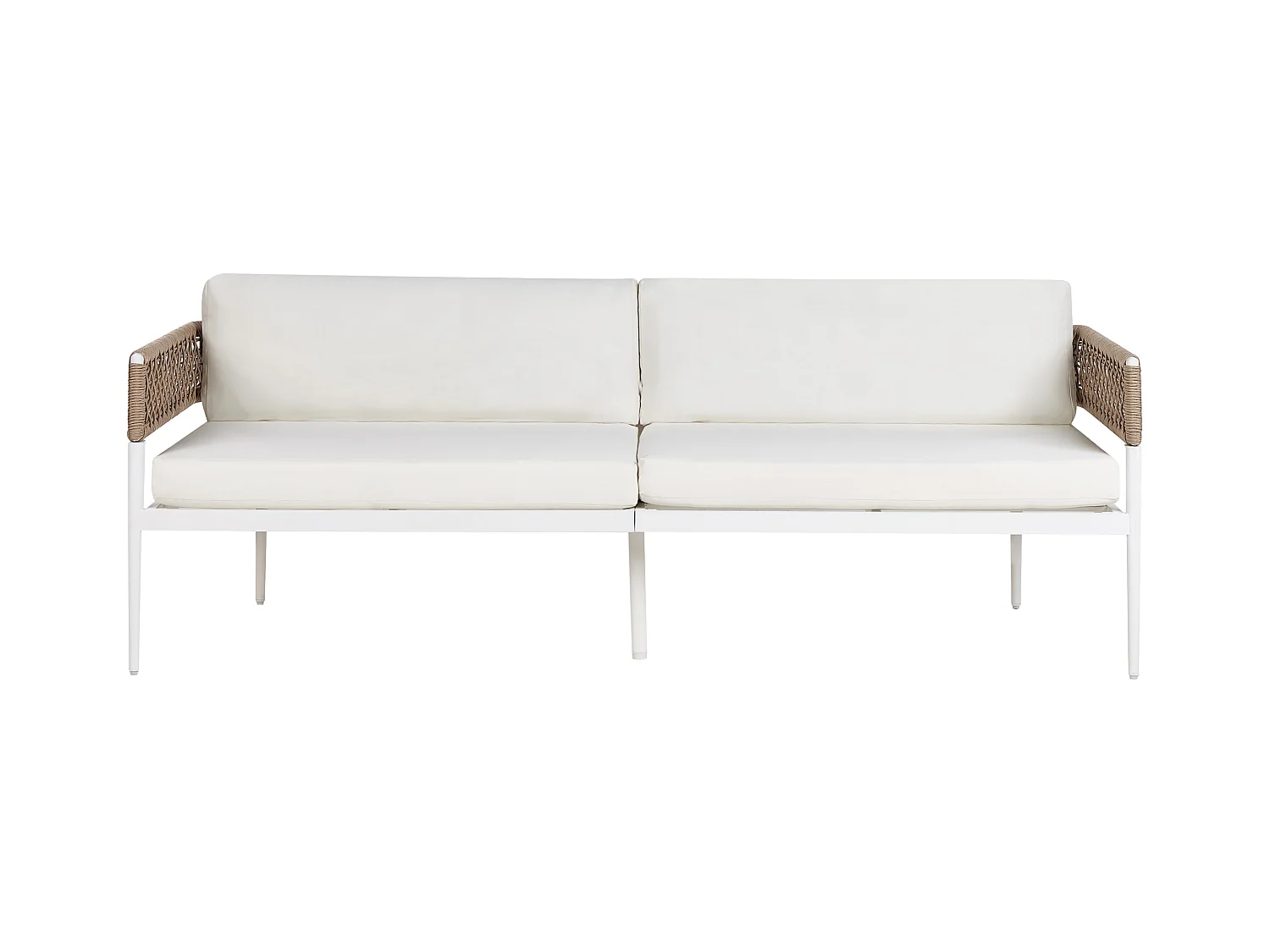 Ensemble de salon de jardin avec table 5 places SERLA Métal Blanc